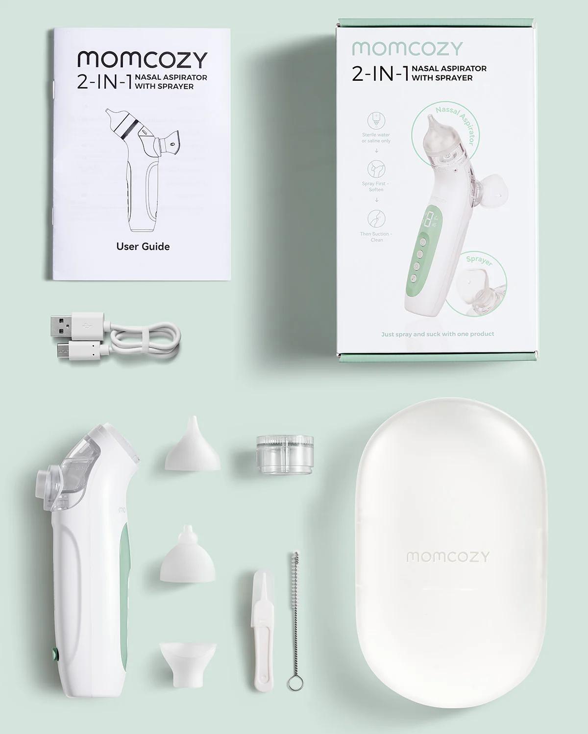 Momcozy BreezyClear™ 2-in-1 Spray & Suction Electric Nasal Aspirator - Image 9