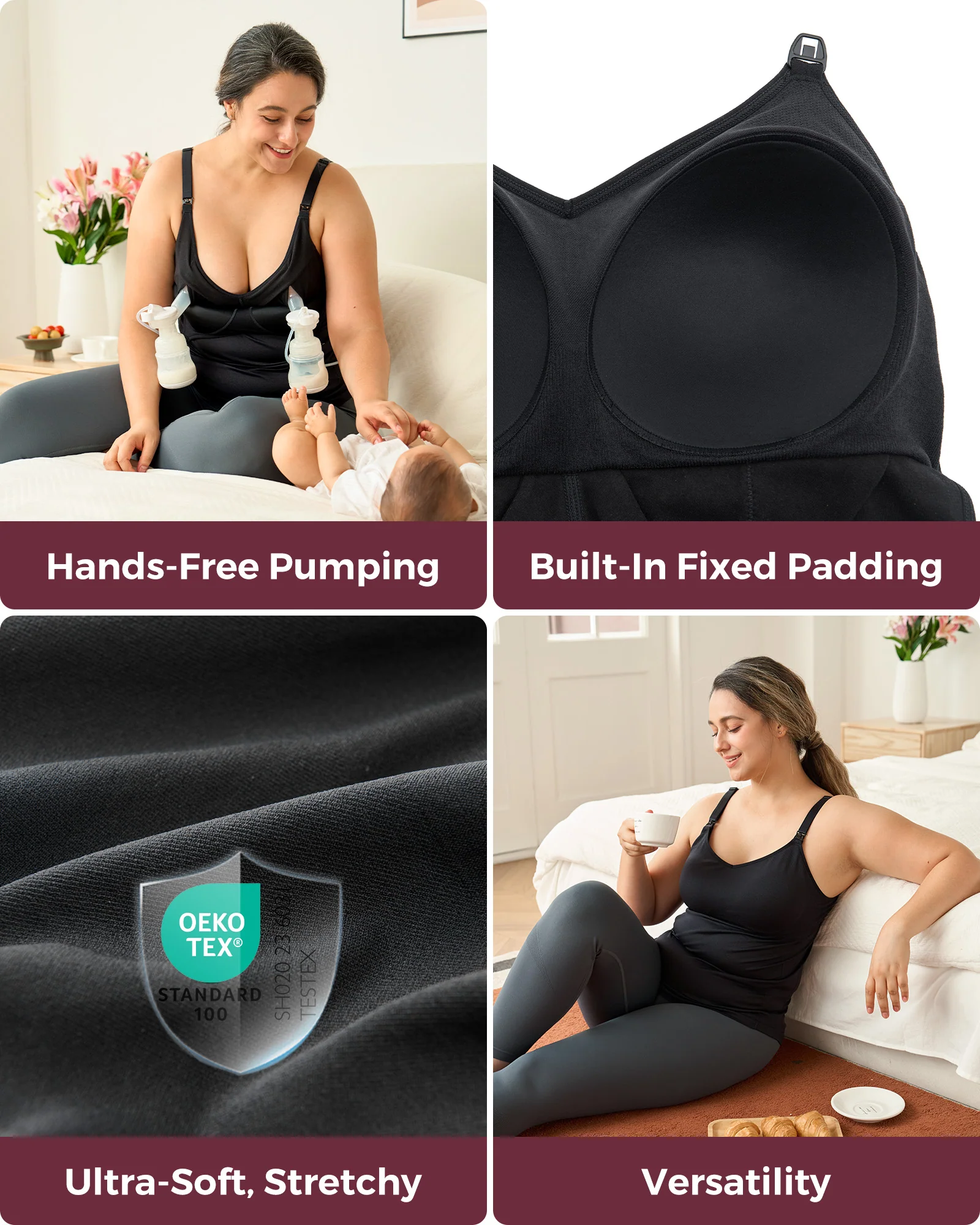 All-in-One Hands Free Pumping & Nursing Tank Tops - Image 2