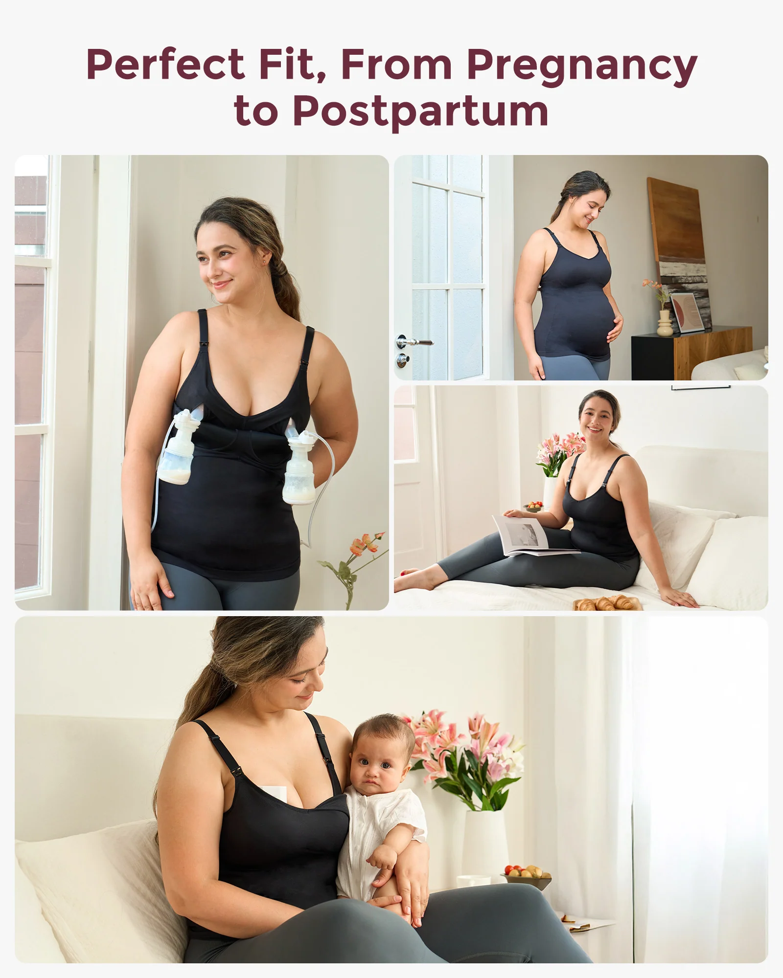 All-in-One Hands Free Pumping & Nursing Tank Tops - Image 7
