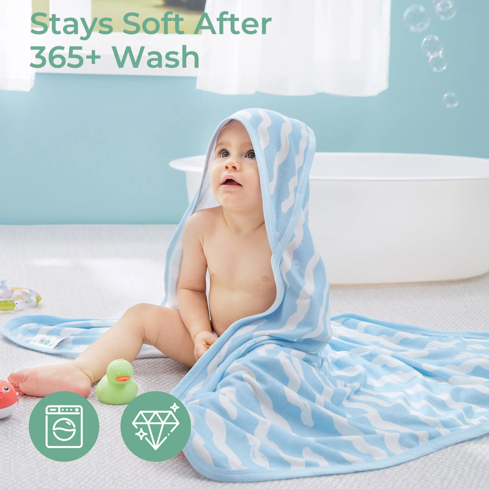 Momcozy Baby Hooded Bath Towel - Image 4