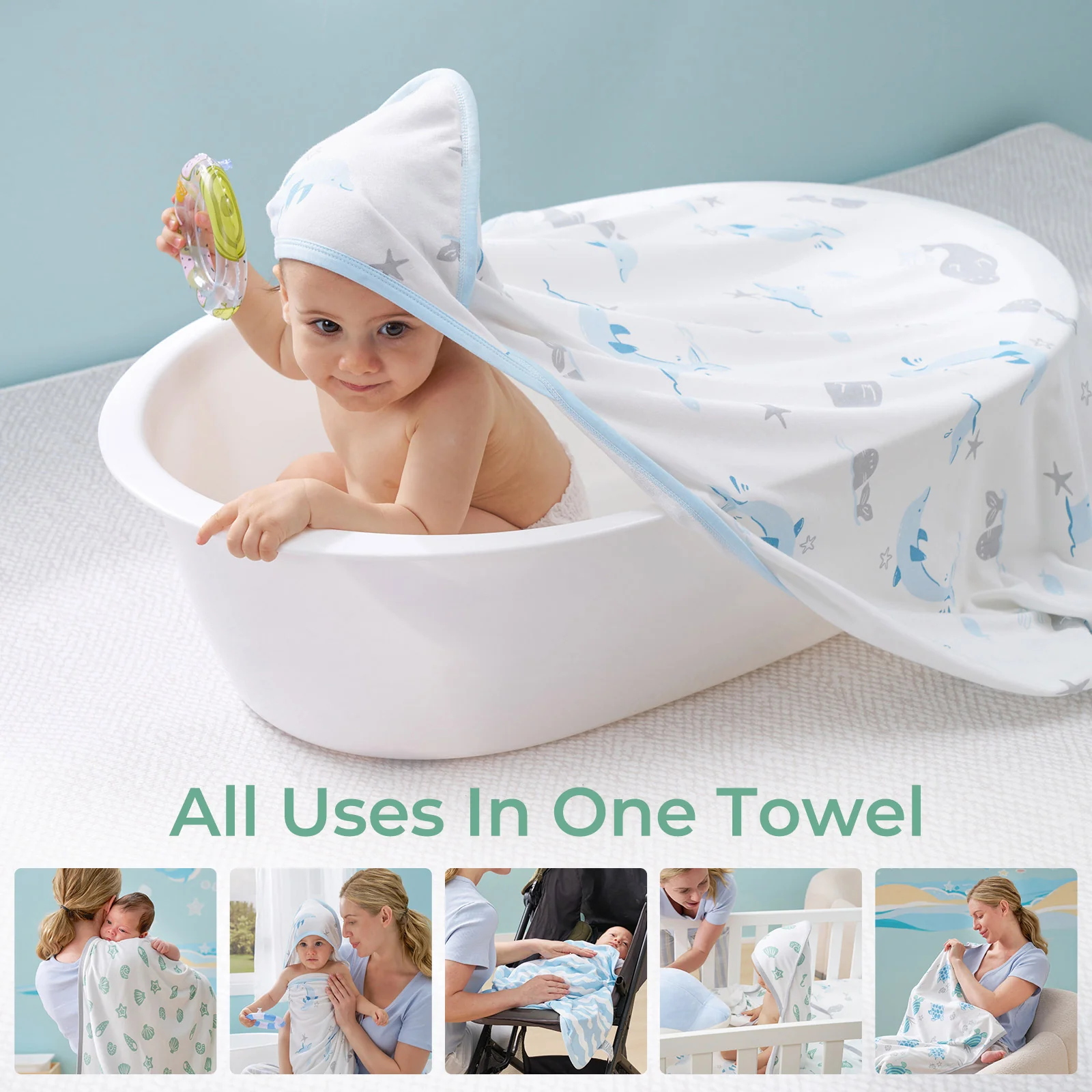 Momcozy Baby Hooded Bath Towel - Image 8
