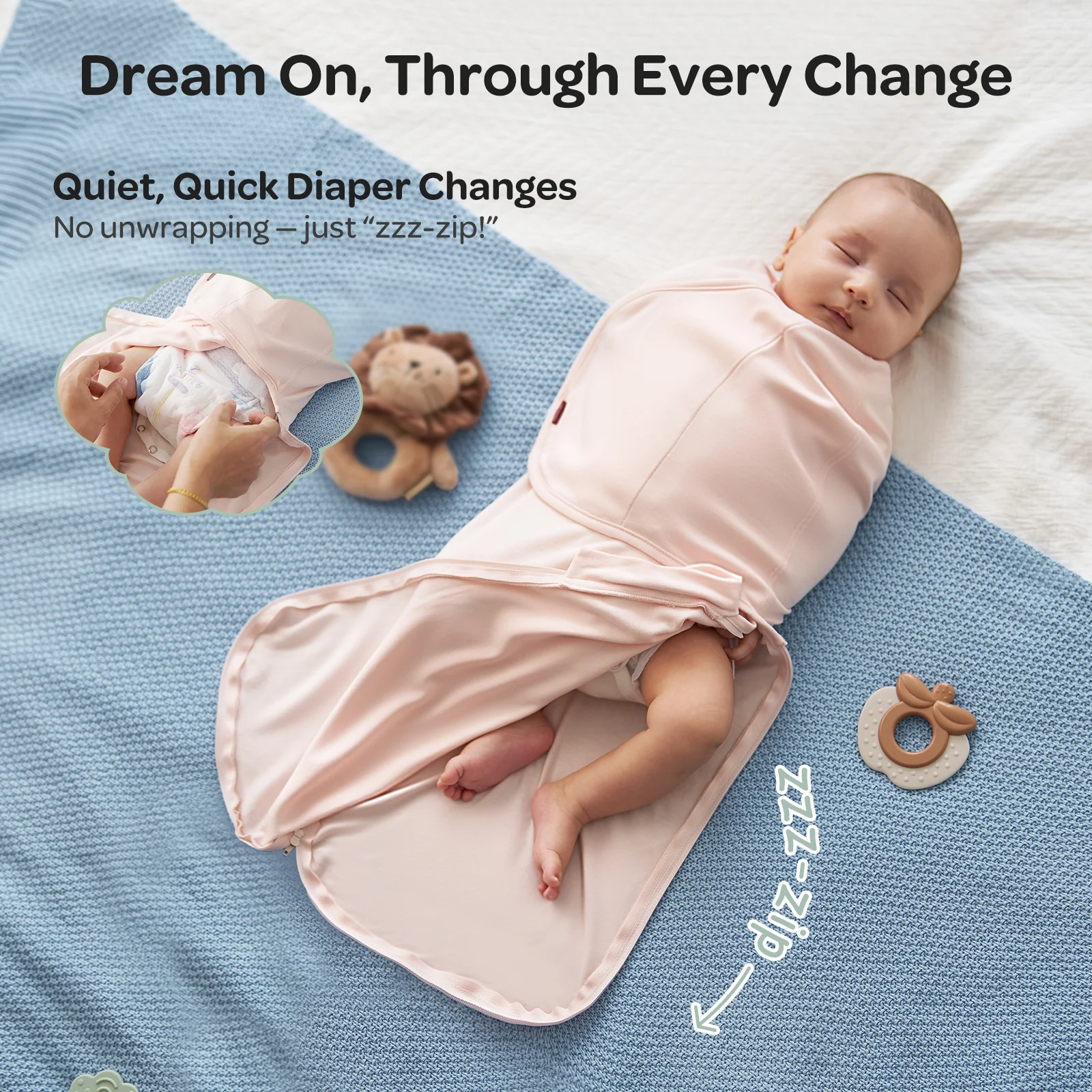 Baby Sleep Sack 1.5 TOG & Easy Swaddle Wrap For 0-3M Bundle - Image 10