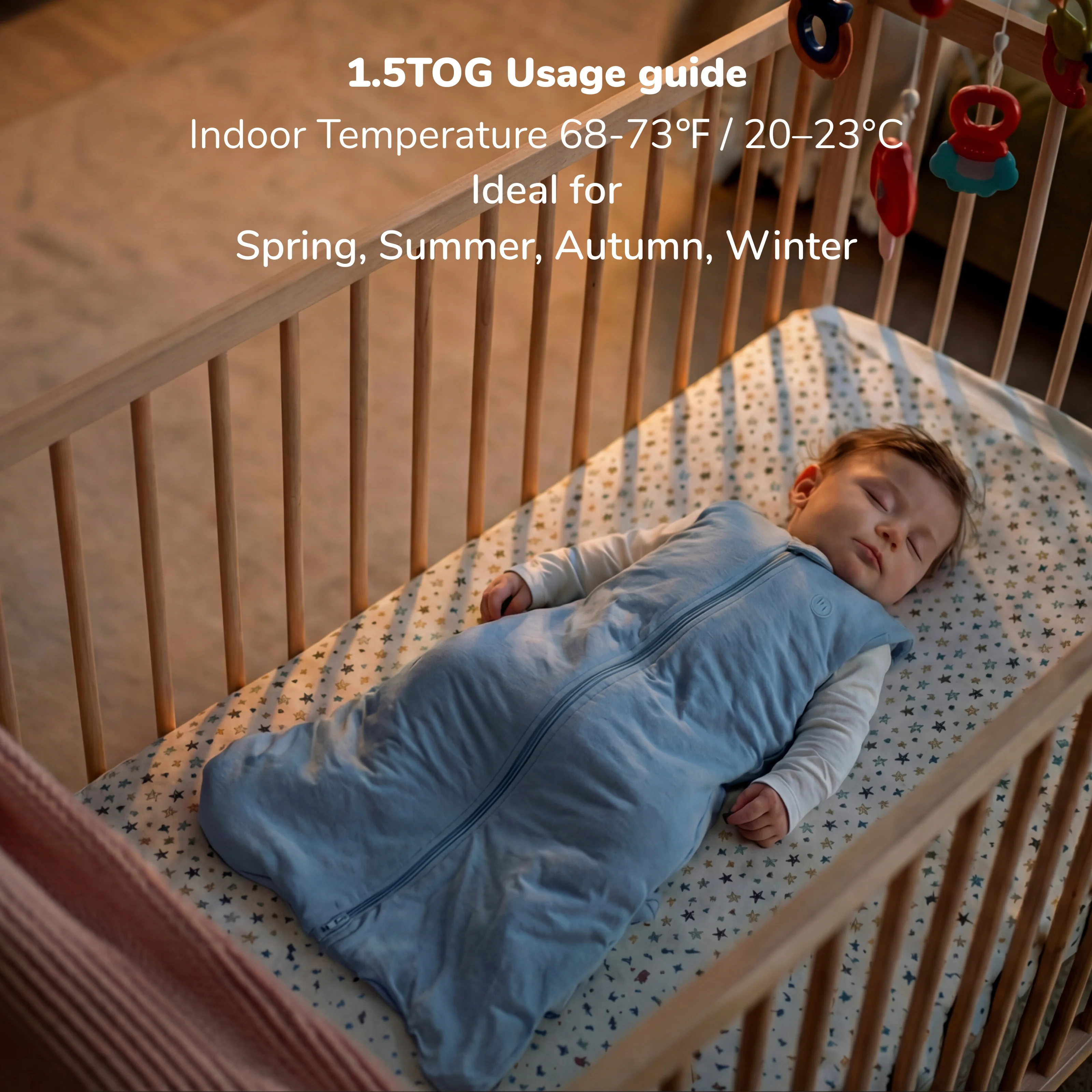 Baby Sleep Sack 1.5 TOG & Easy Swaddle Wrap For 0-3M Bundle - Image 15