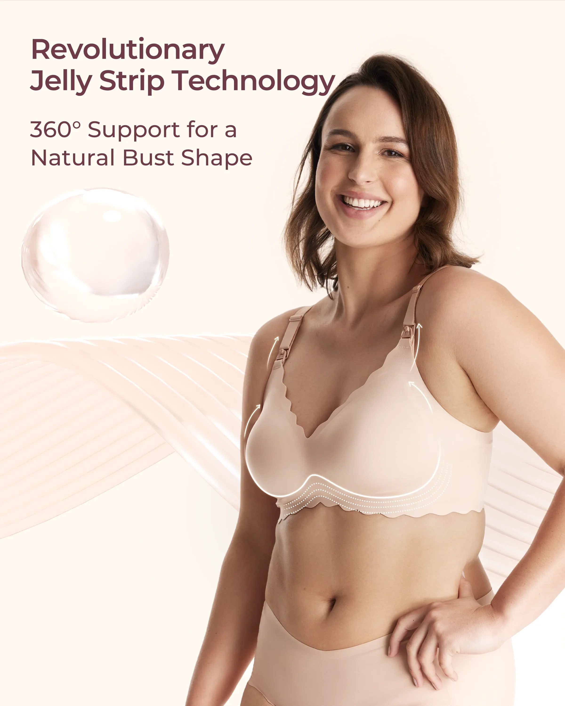 Jelly Strip Seamless Nursing Bra YN46 - Image 47