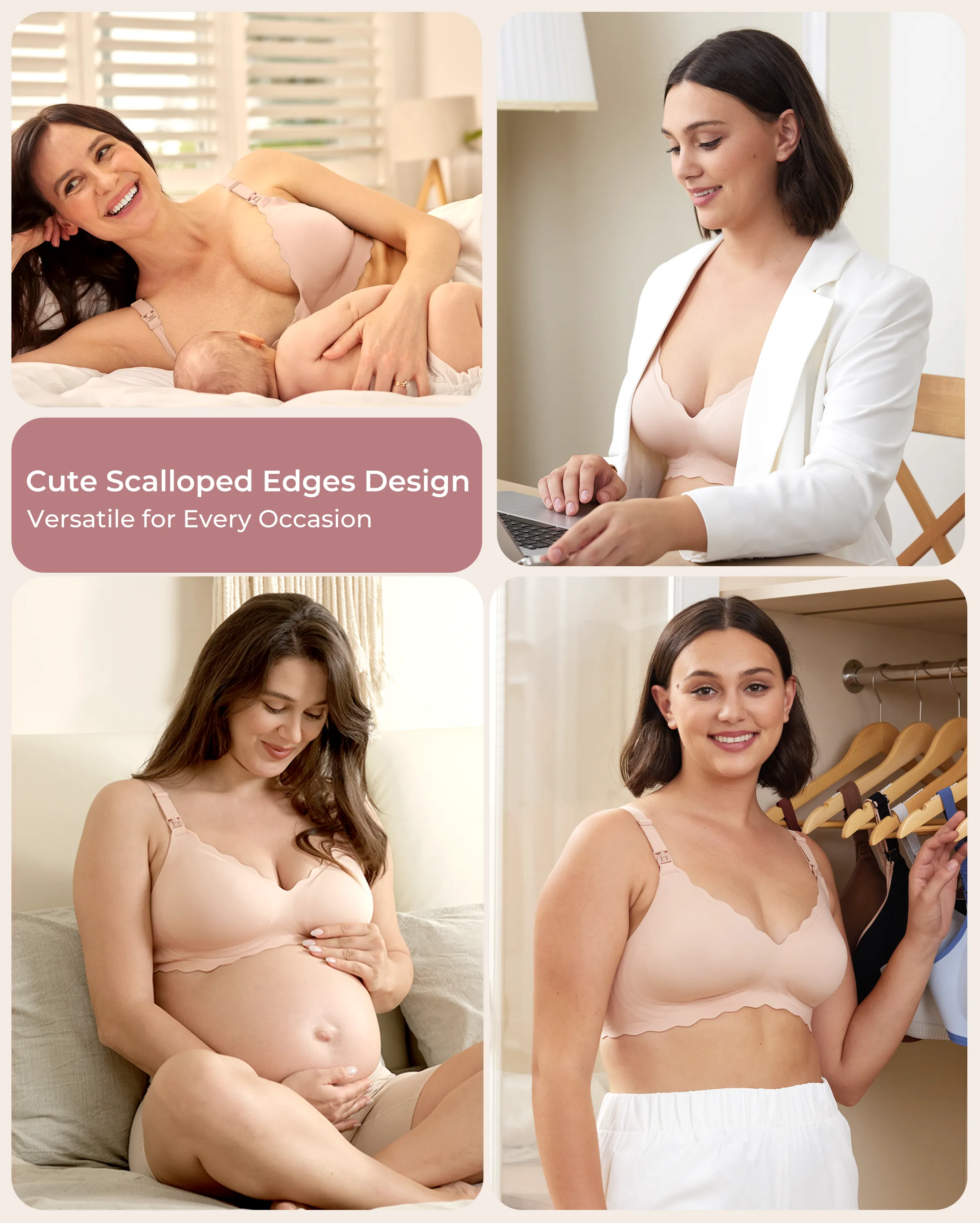 Jelly Strip Seamless Nursing Bra YN46 - Image 50