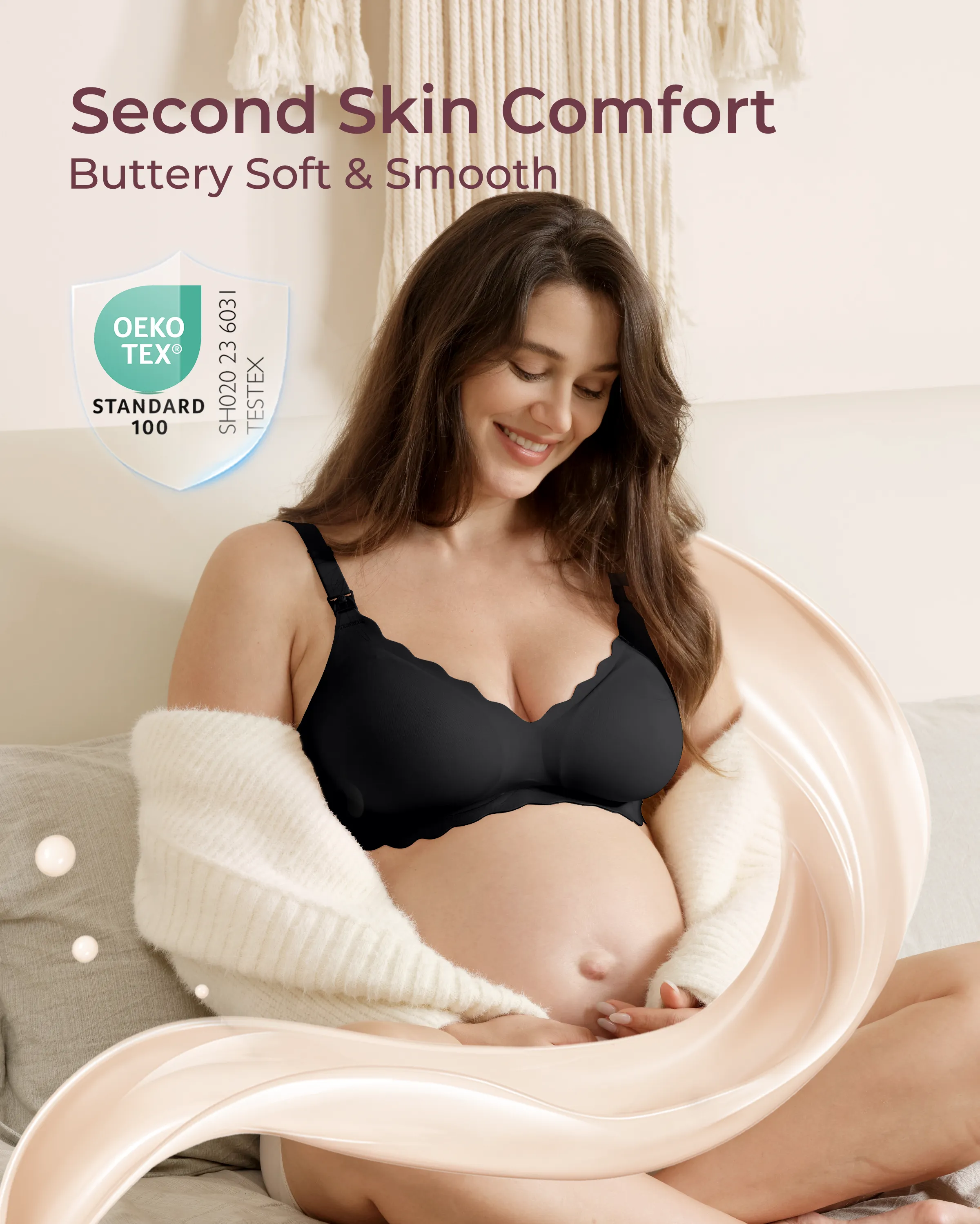 Jelly Strip Seamless Nursing Bra YN46 - Image 53