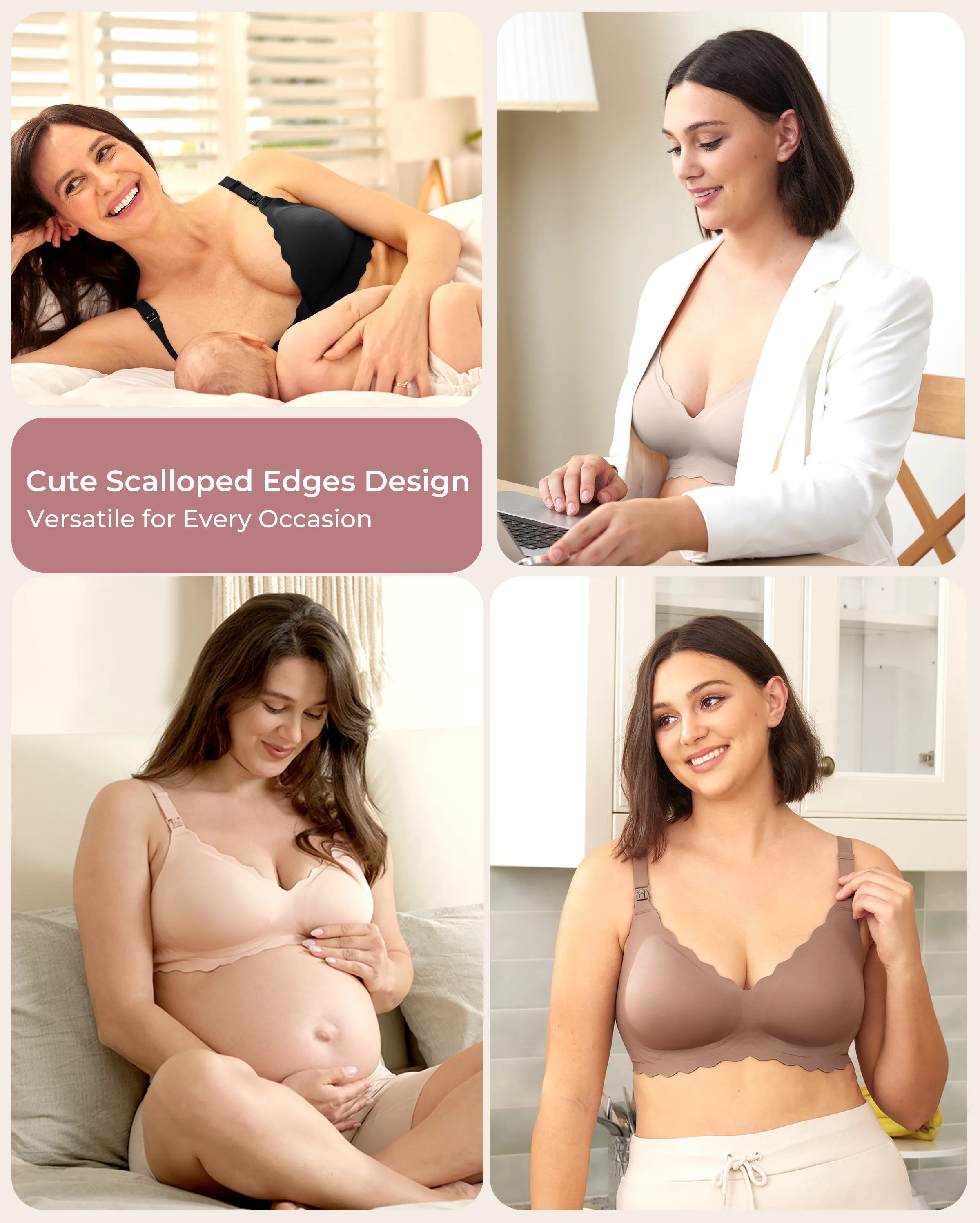 Jelly Strip Seamless Nursing Bra YN46 - Image 56