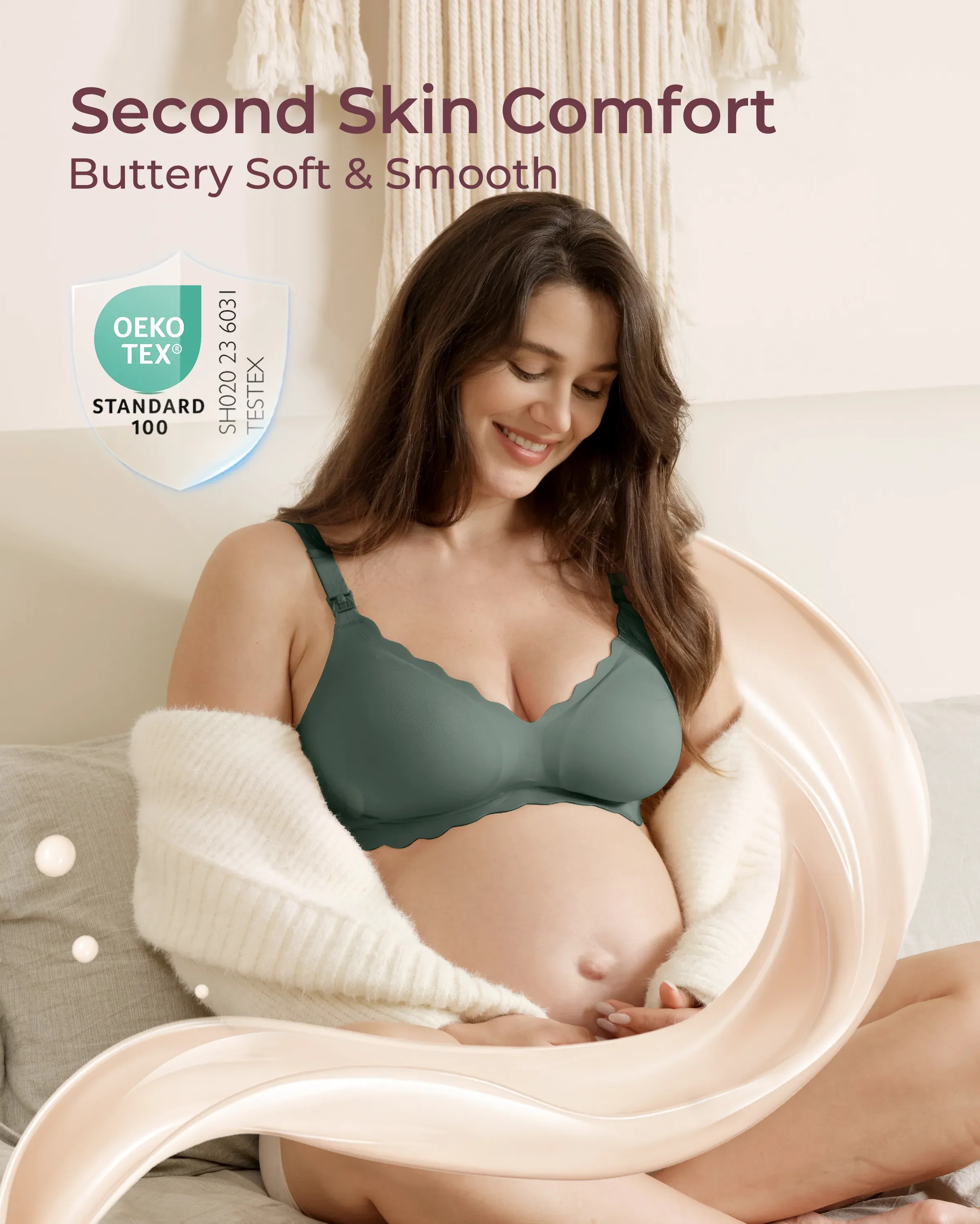 Jelly Strip Seamless Nursing Bra YN46 - Image 57