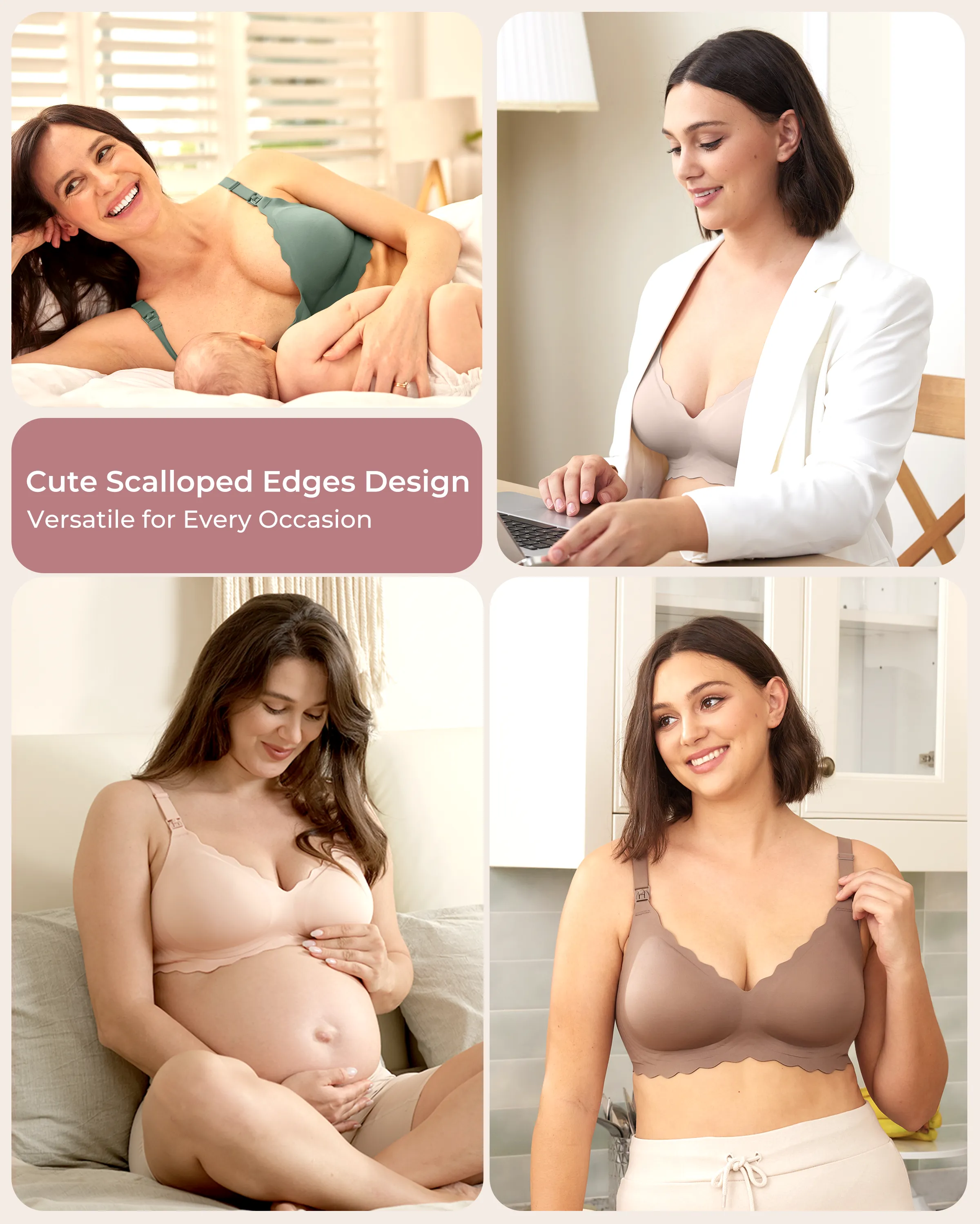 Jelly Strip Seamless Nursing Bra YN46 - Image 60