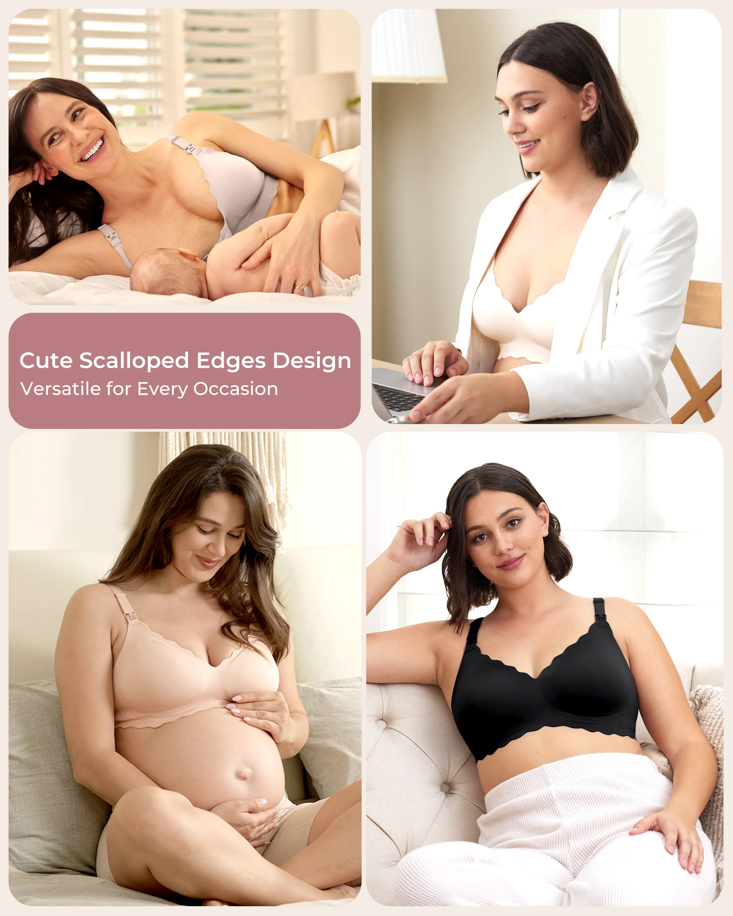 Jelly Strip Seamless Nursing Bra YN46 - Image 64