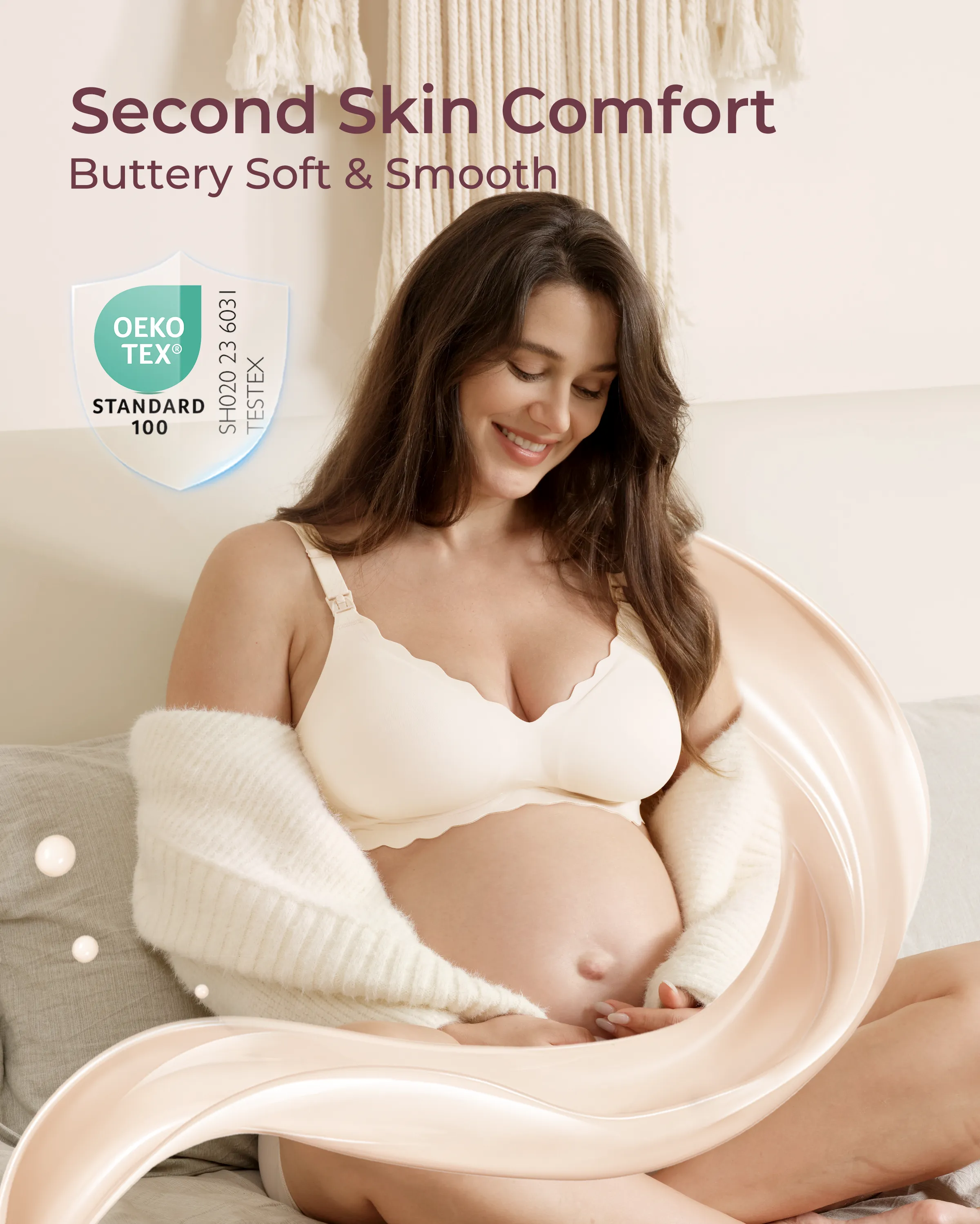Jelly Strip Seamless Nursing Bra YN46 - Image 65
