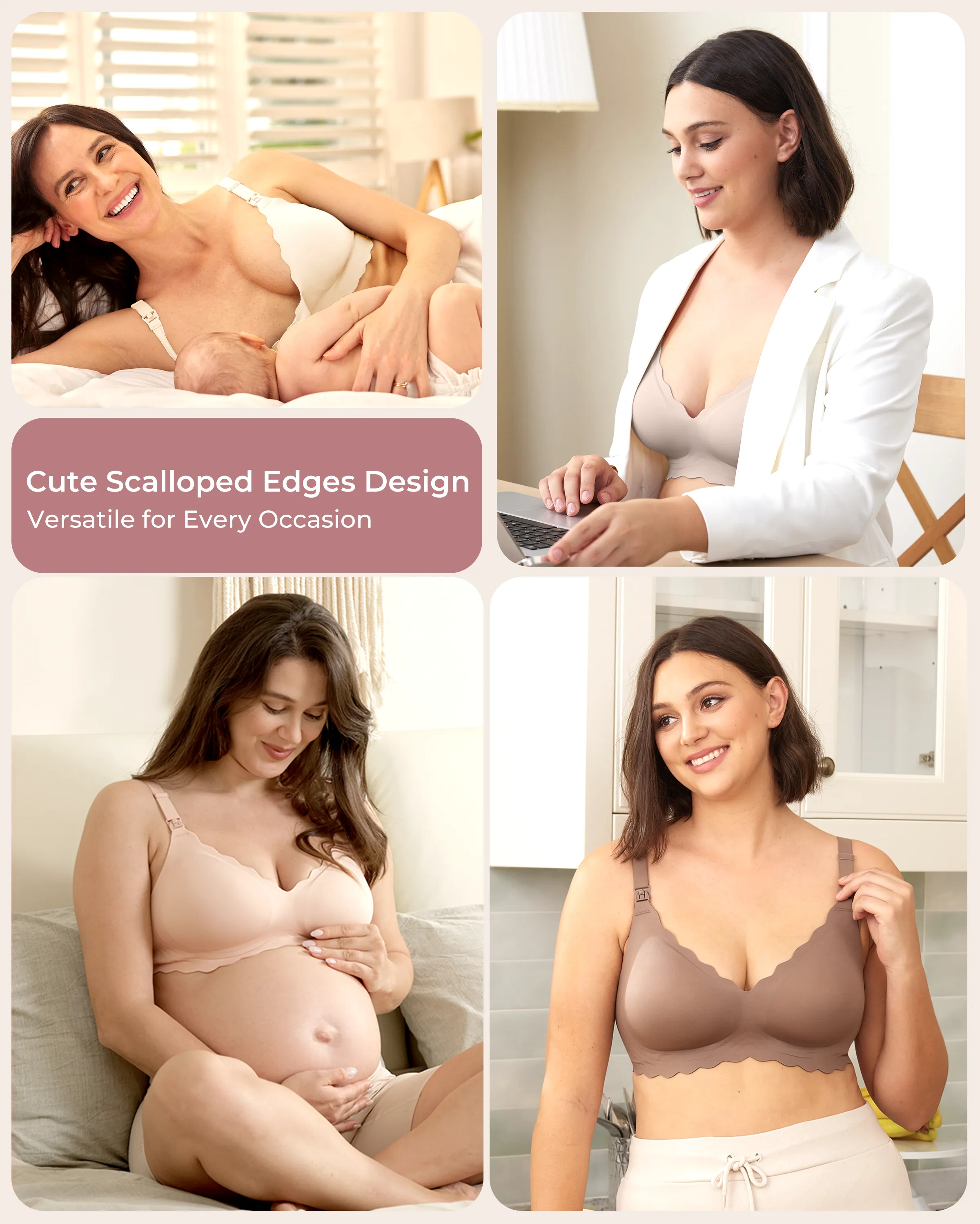 Jelly Strip Seamless Nursing Bra YN46 - Image 68