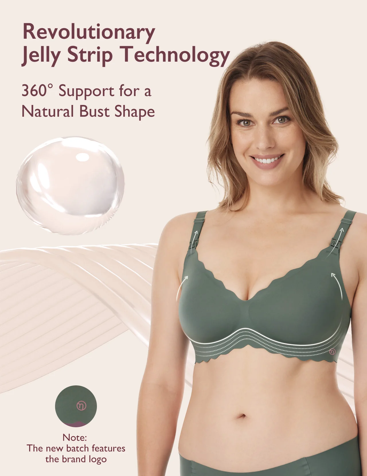 Jelly Strip Seamless Nursing Bra YN46 - Image 71