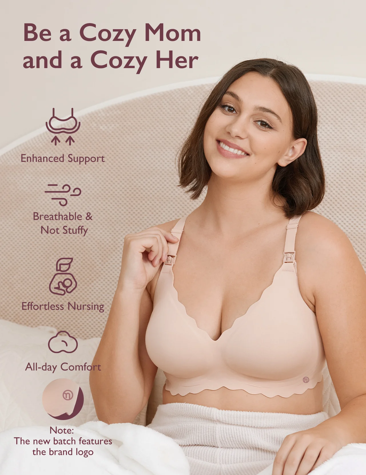 Jelly Strip Seamless Nursing Bra YN46 - Image 74