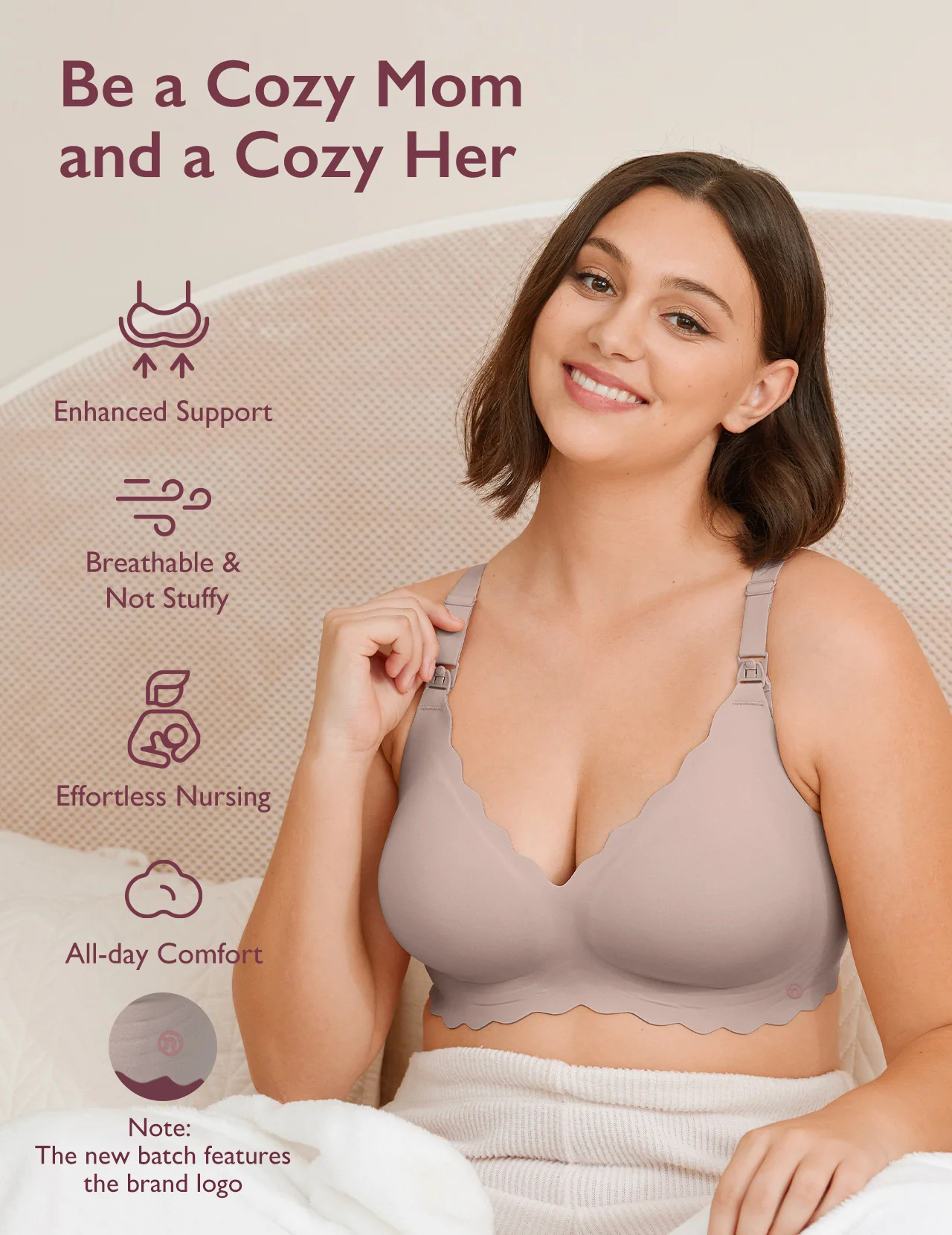 Jelly Strip Seamless Nursing Bra YN46 - Image 75
