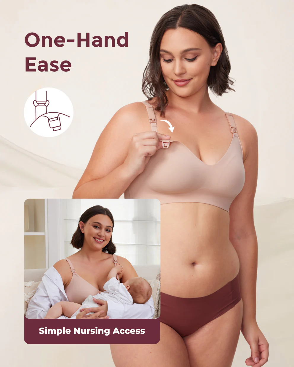 Ultra Soft Seamless Nursing Bra YN21 - Image 11