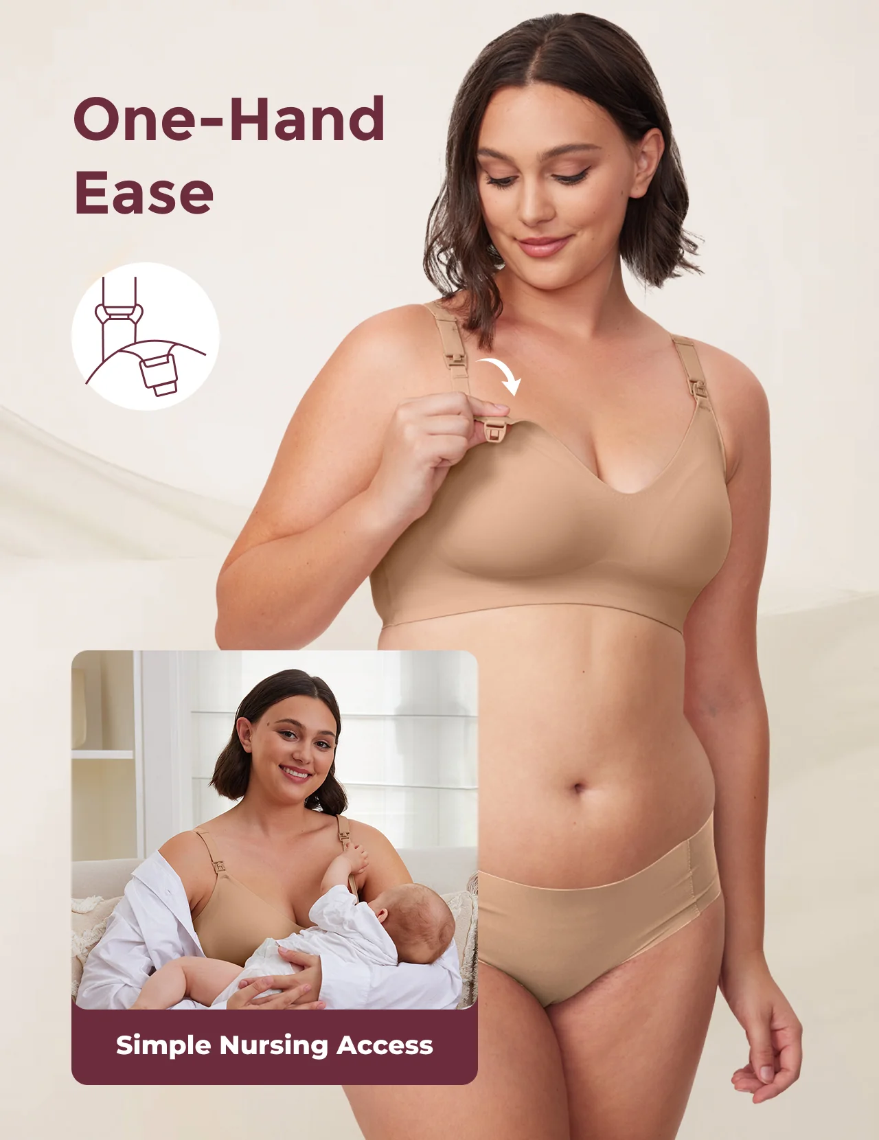 Ultra Soft Seamless Nursing Bra YN21 - Image 54
