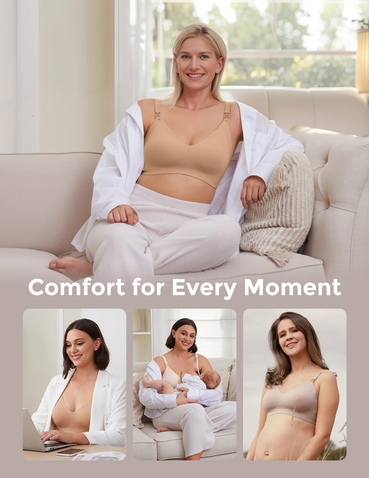 Ultra Soft Seamless Nursing Bra YN21 - Image 55