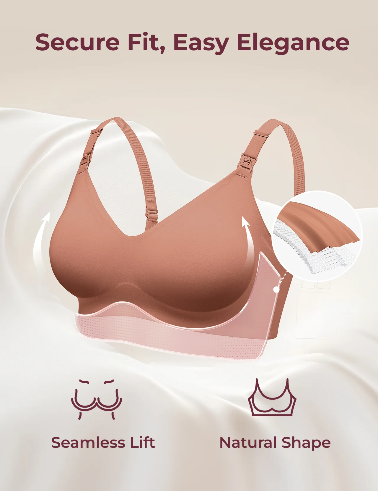 Ultra Soft Seamless Nursing Bra YN21 - Image 58