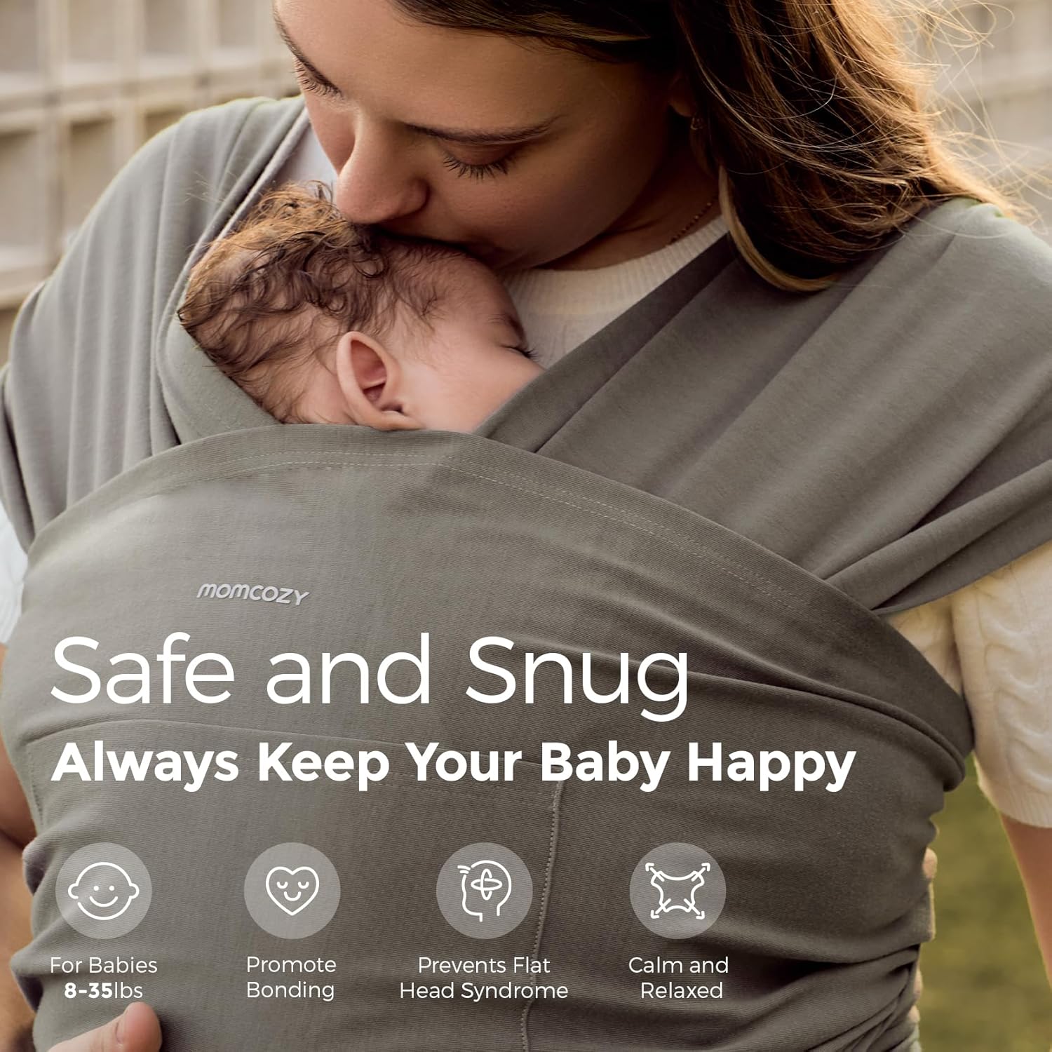 Easy to Wear Hands Free - Baby Wrap Carrier - Image 18