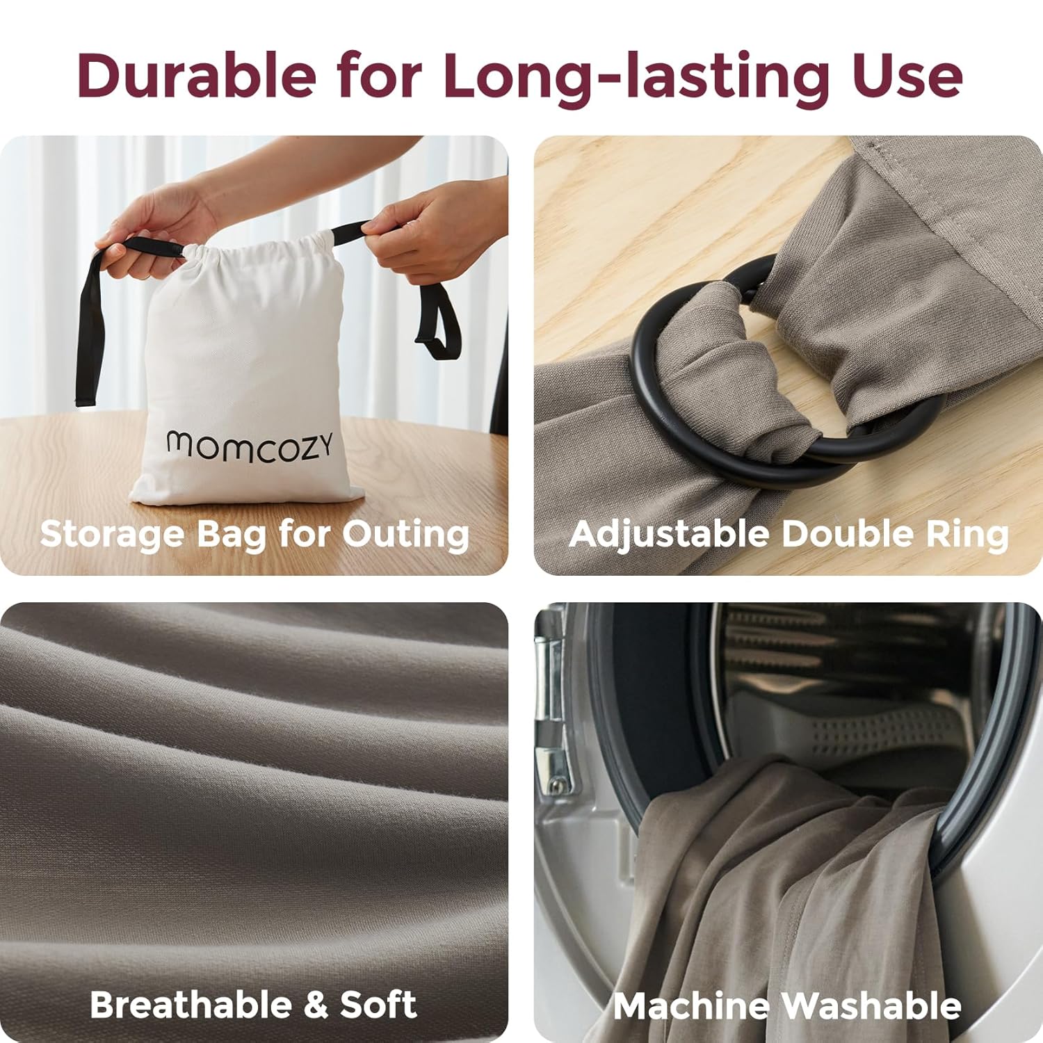 Easy to Wear Hands Free - Baby Wrap Carrier - Image 19