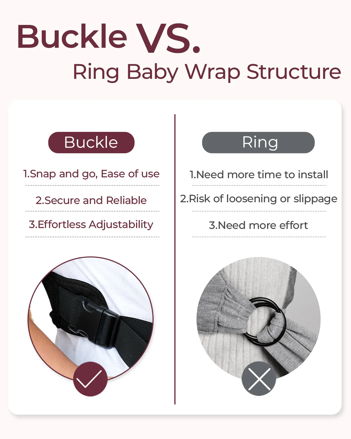 Easy to Wear Hands Free - Baby Wrap Carrier - Image 25
