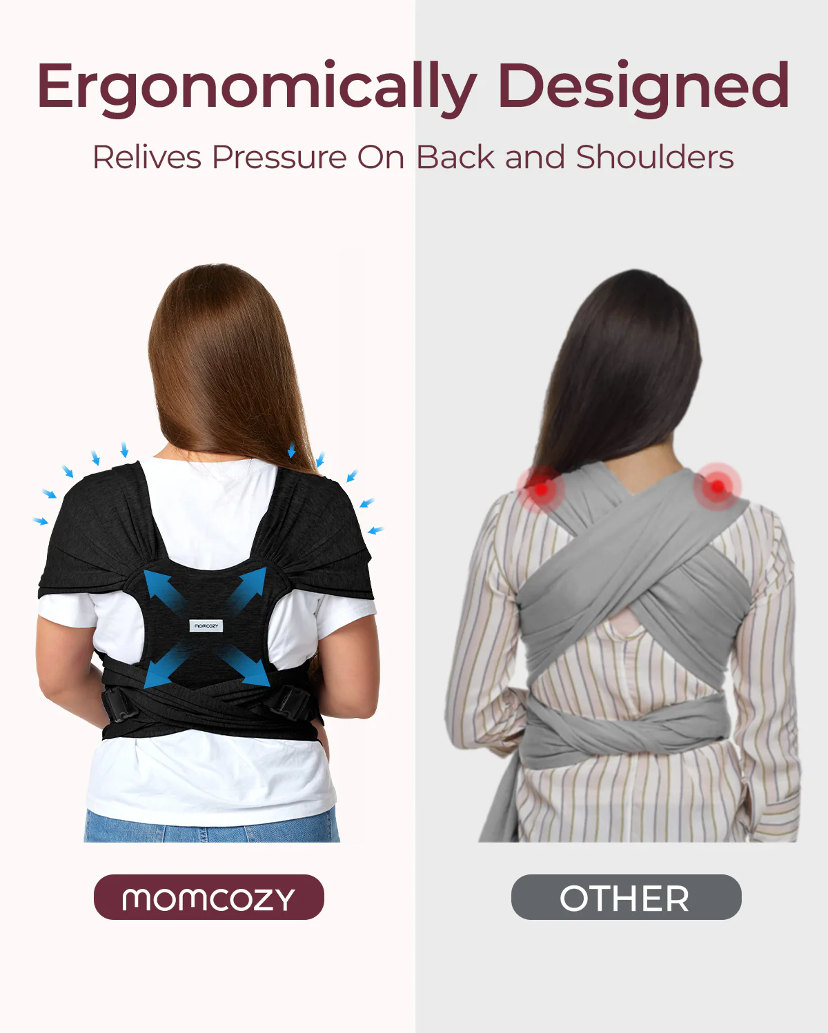 Easy to Wear Hands Free - Baby Wrap Carrier - Image 28