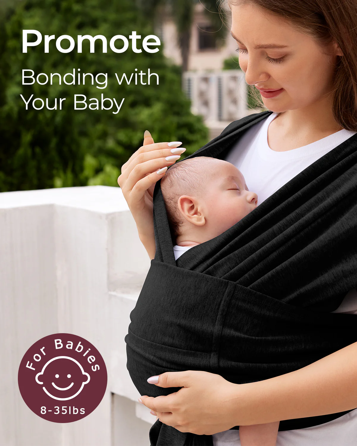 Easy to Wear Hands Free - Baby Wrap Carrier - Image 30