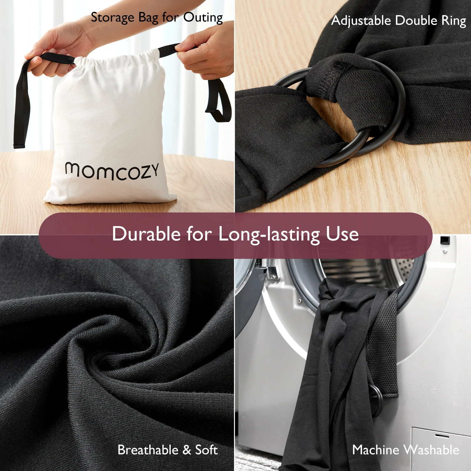 Easy to Wear Hands Free - Baby Wrap Carrier - Image 6