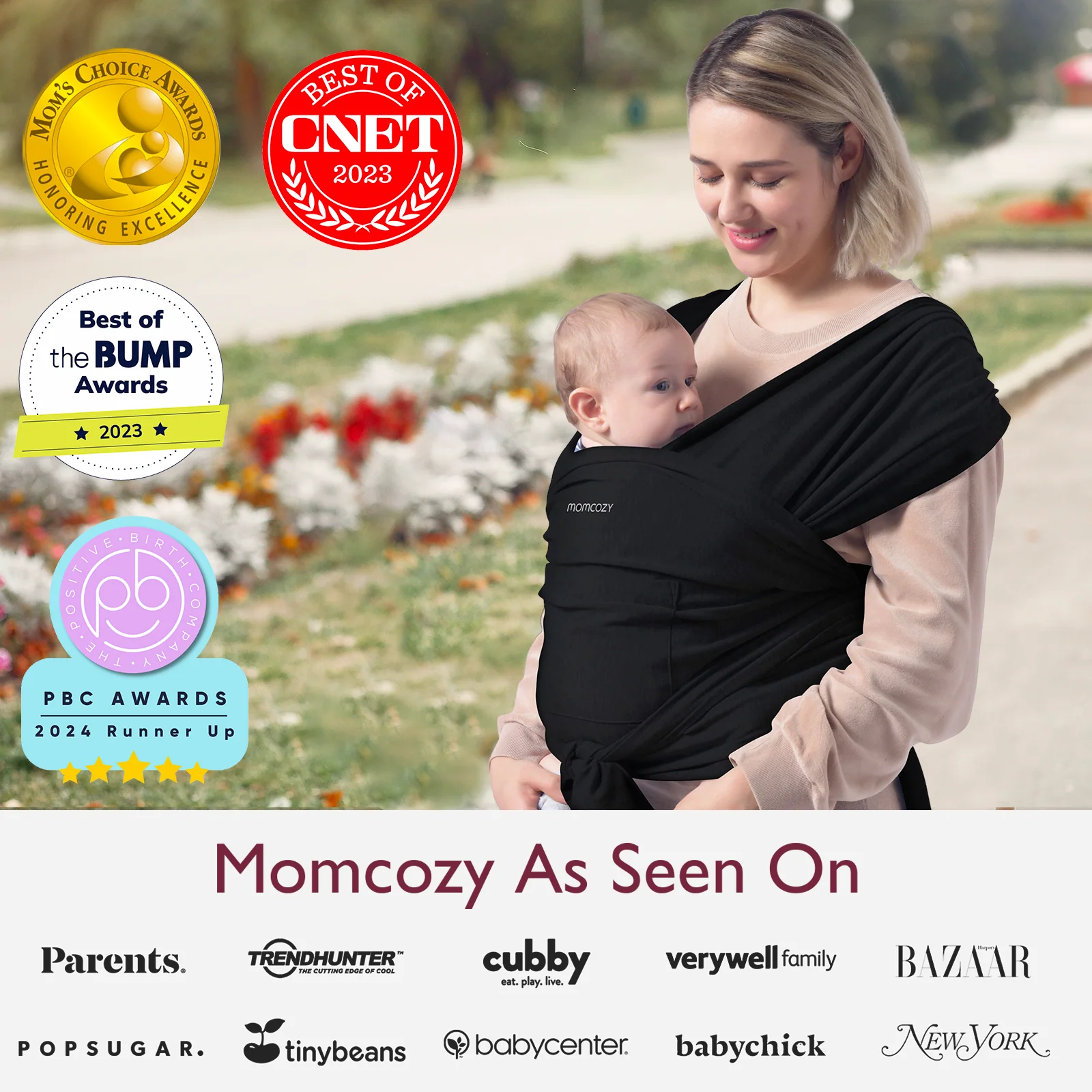 Easy to Wear Hands Free - Baby Wrap Carrier - Image 7