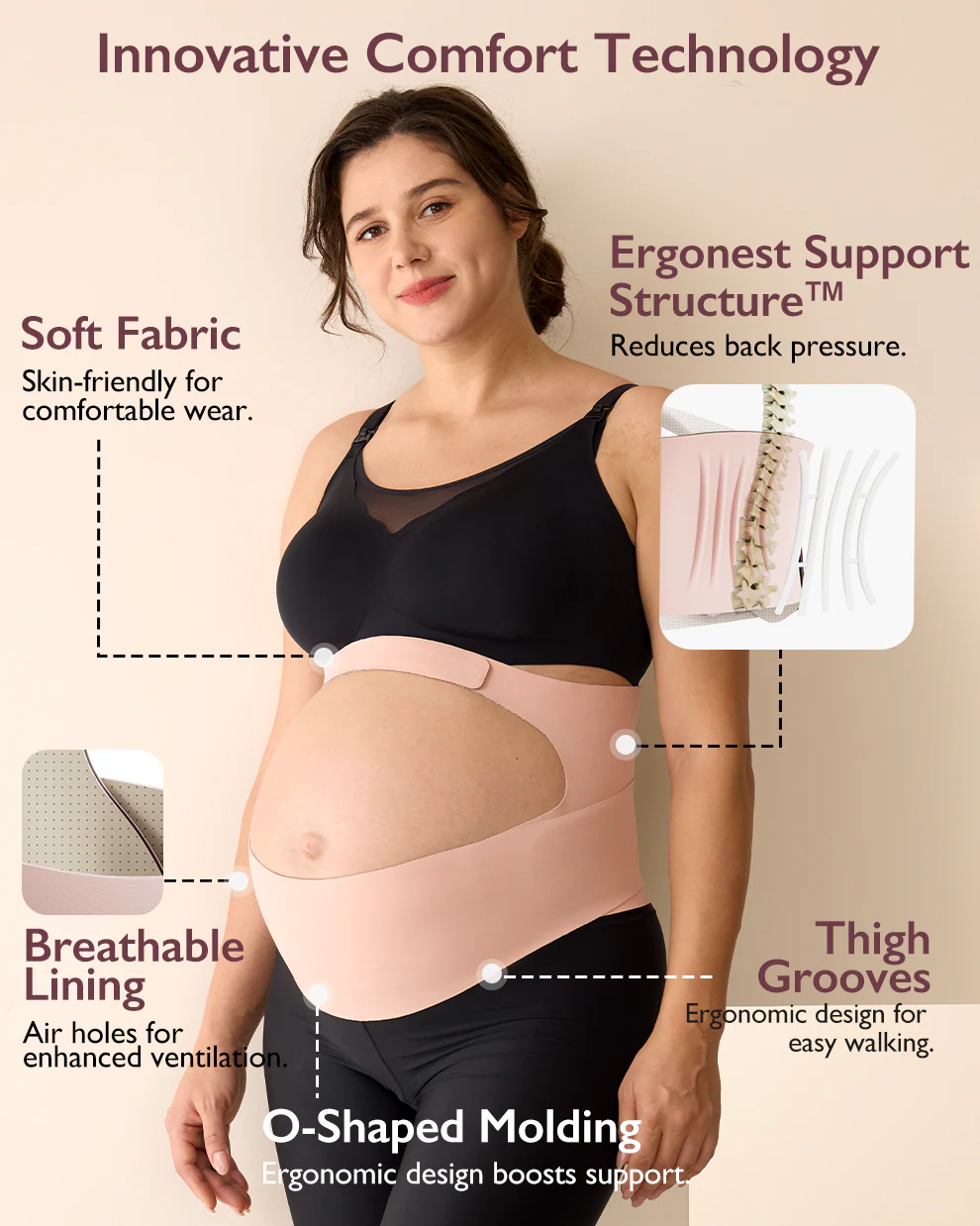 Ergonest Maternity Belly Band & BirthEase Maternity Ball Bundle - Image 2