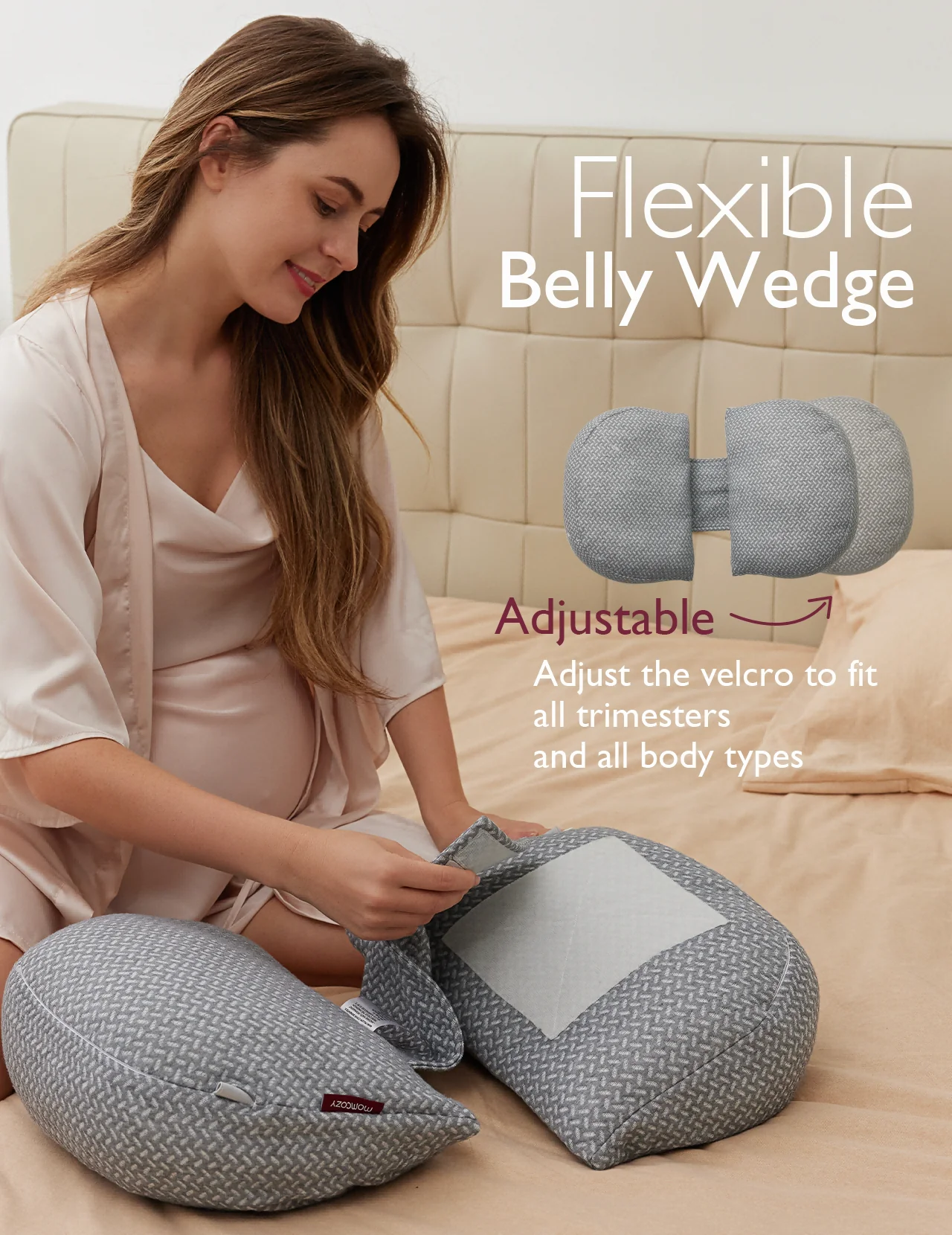 Pregnancy Wedge Pillows with Cooling Cover - Image 3