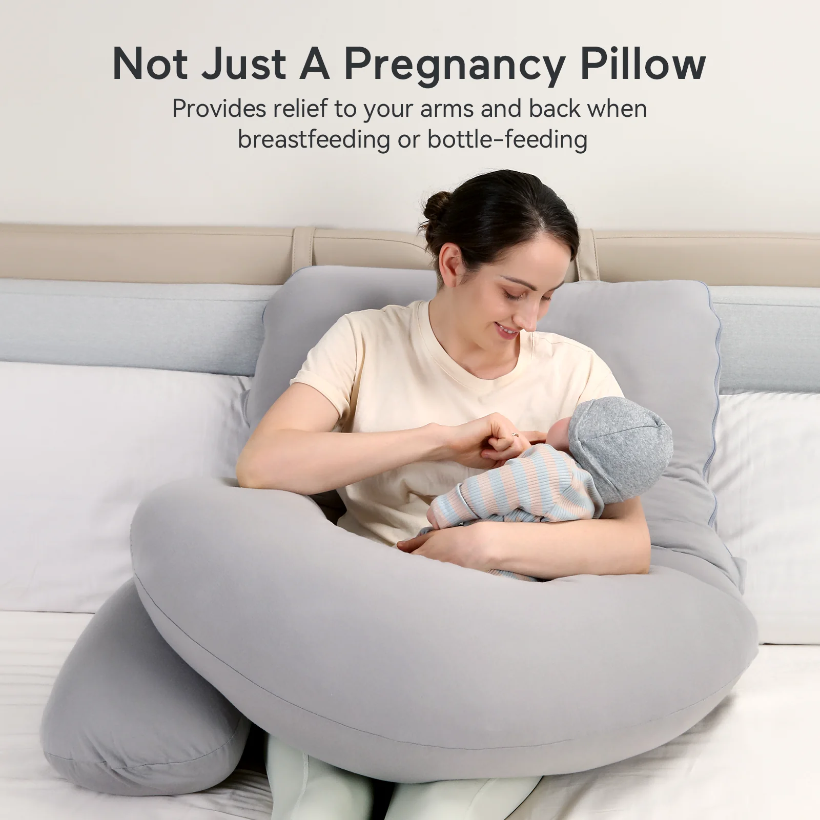 Huggable - U Shaped Cotton Maternity Body Pillow - Image 16