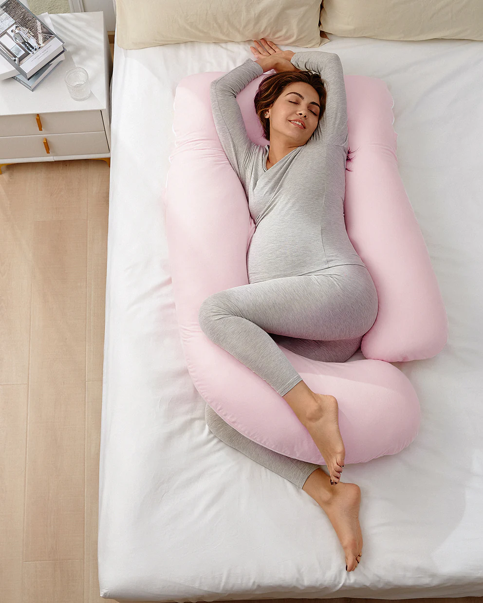 Huggable - U Shaped Cotton Maternity Body Pillow - Image 3