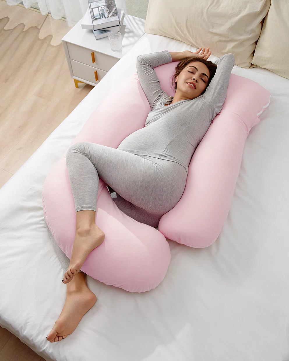 Huggable - U Shaped Cotton Maternity Body Pillow - Image 4