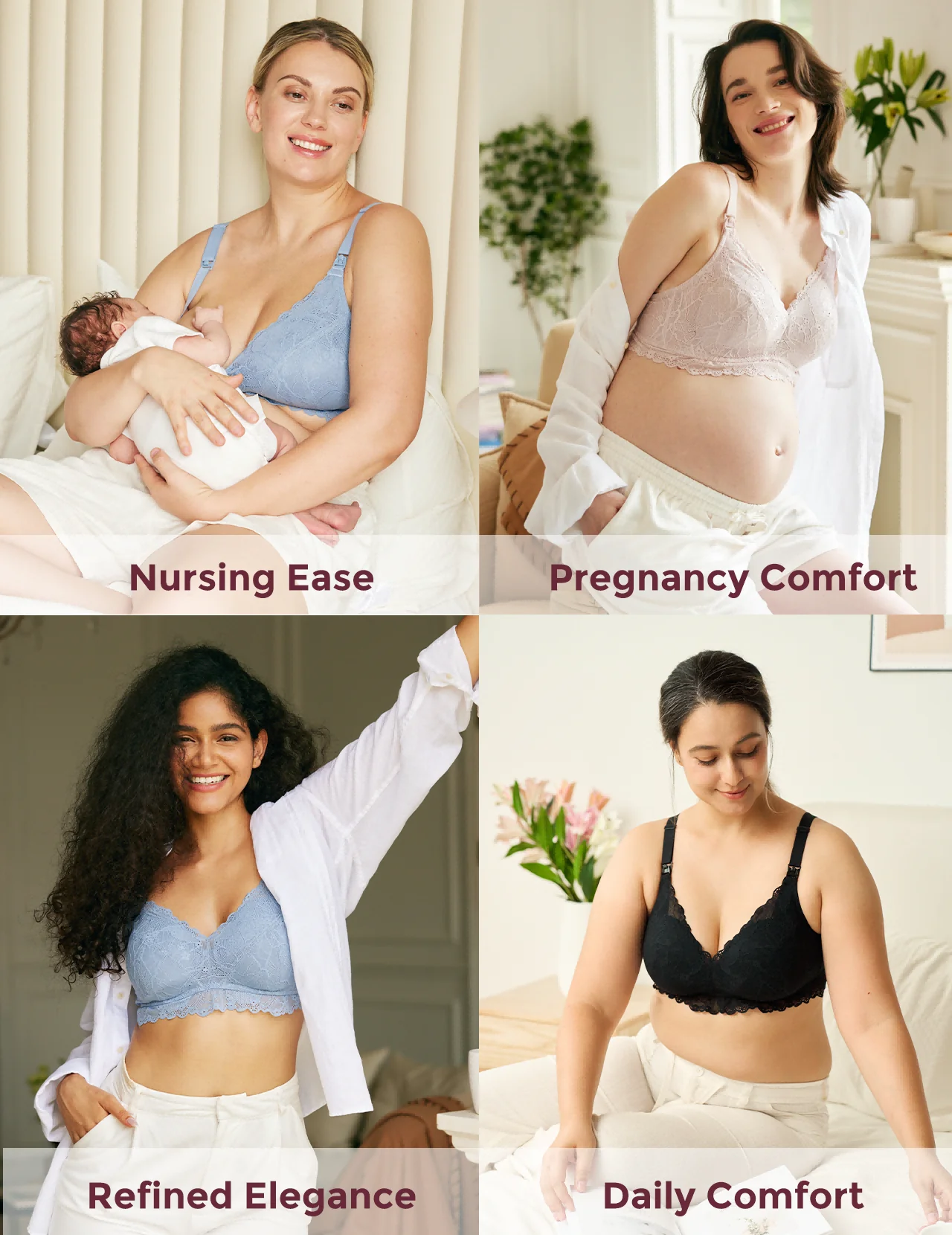 Soft Lace V Neck Nursing Bra - Image 7