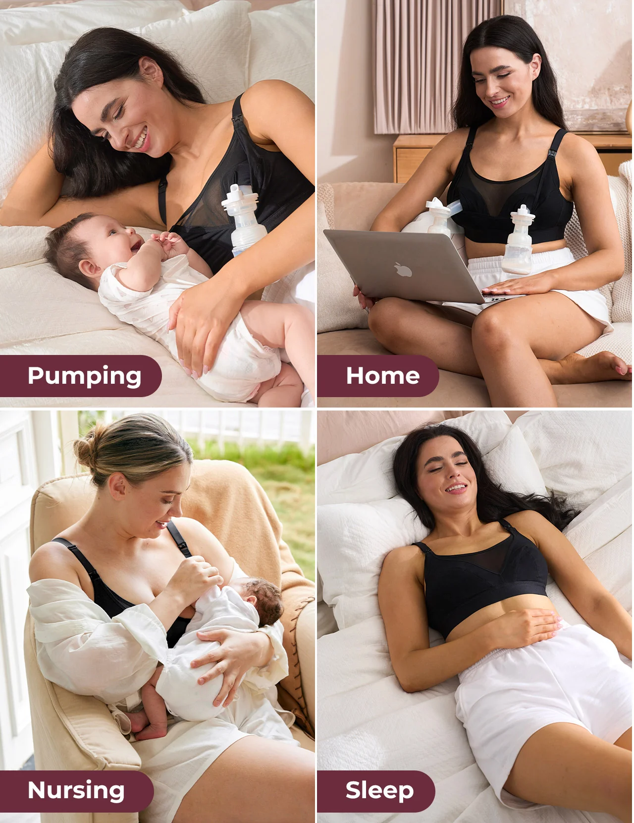 Bamboo - Ultra-Soft & Cool Breeze Pumping & Nursing Bra - HF018 - Image 7