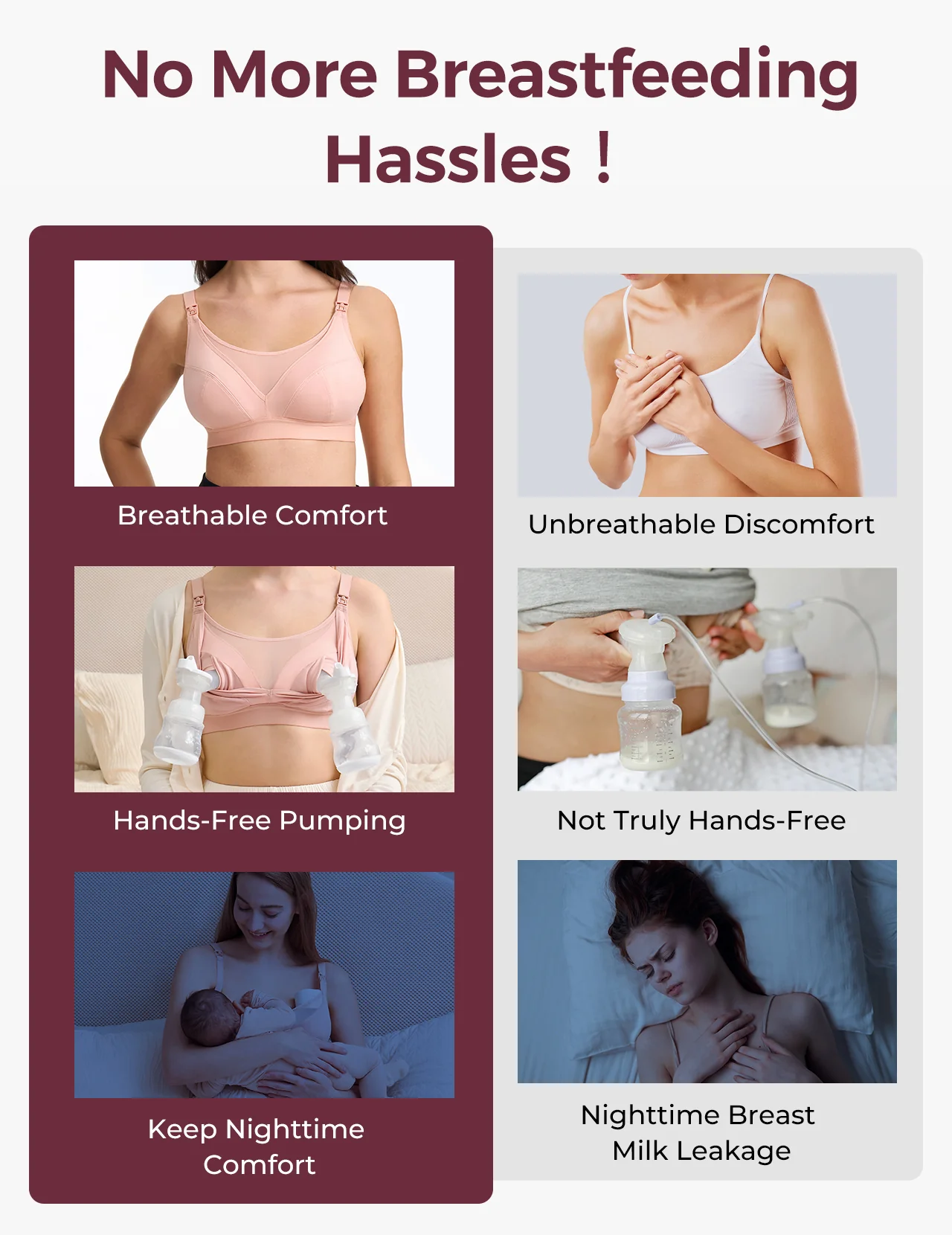 Bamboo - Ultra-Soft & Cool Breeze Pumping & Nursing Bra - HF018 - Image 9