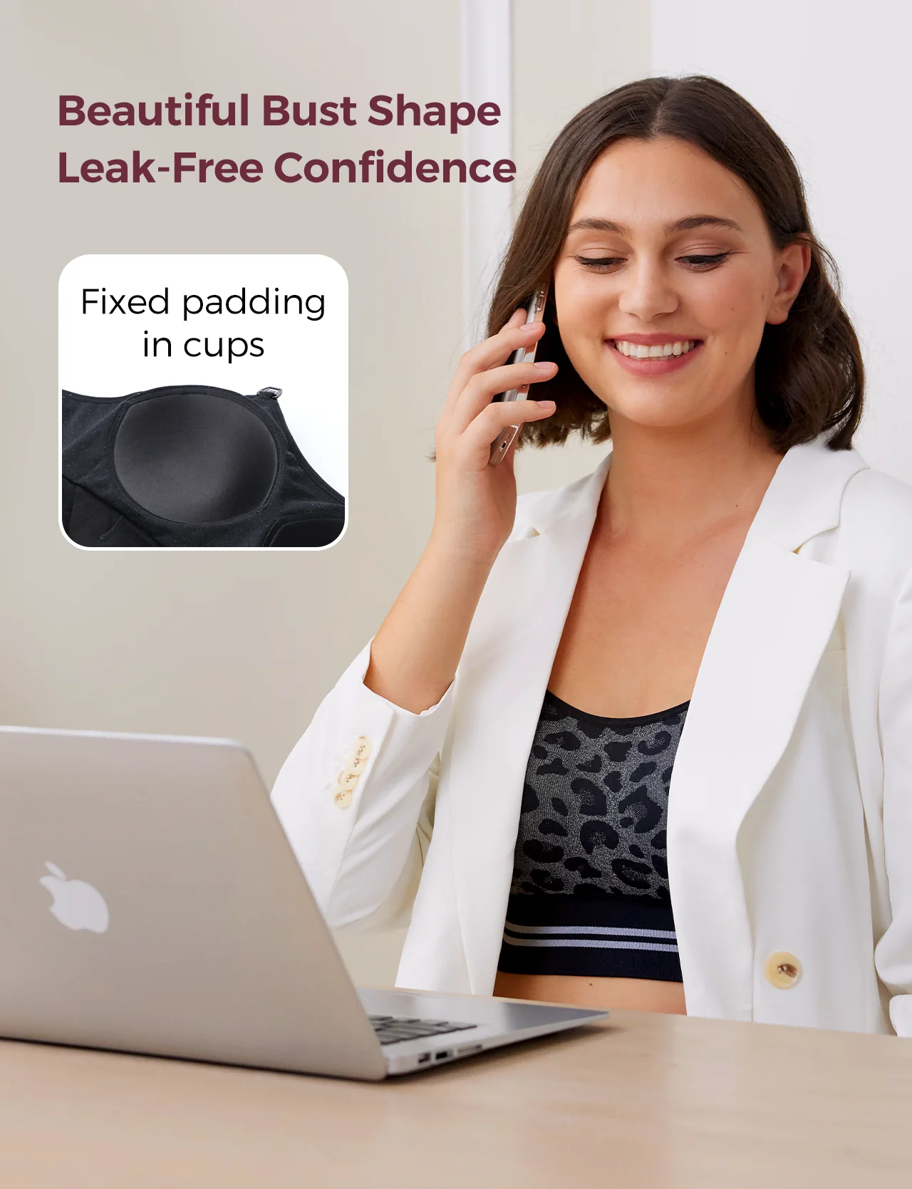 DEX - 4-in-1 Hands Free Seamless Stretch Fabric Pumping Bra - Image 4