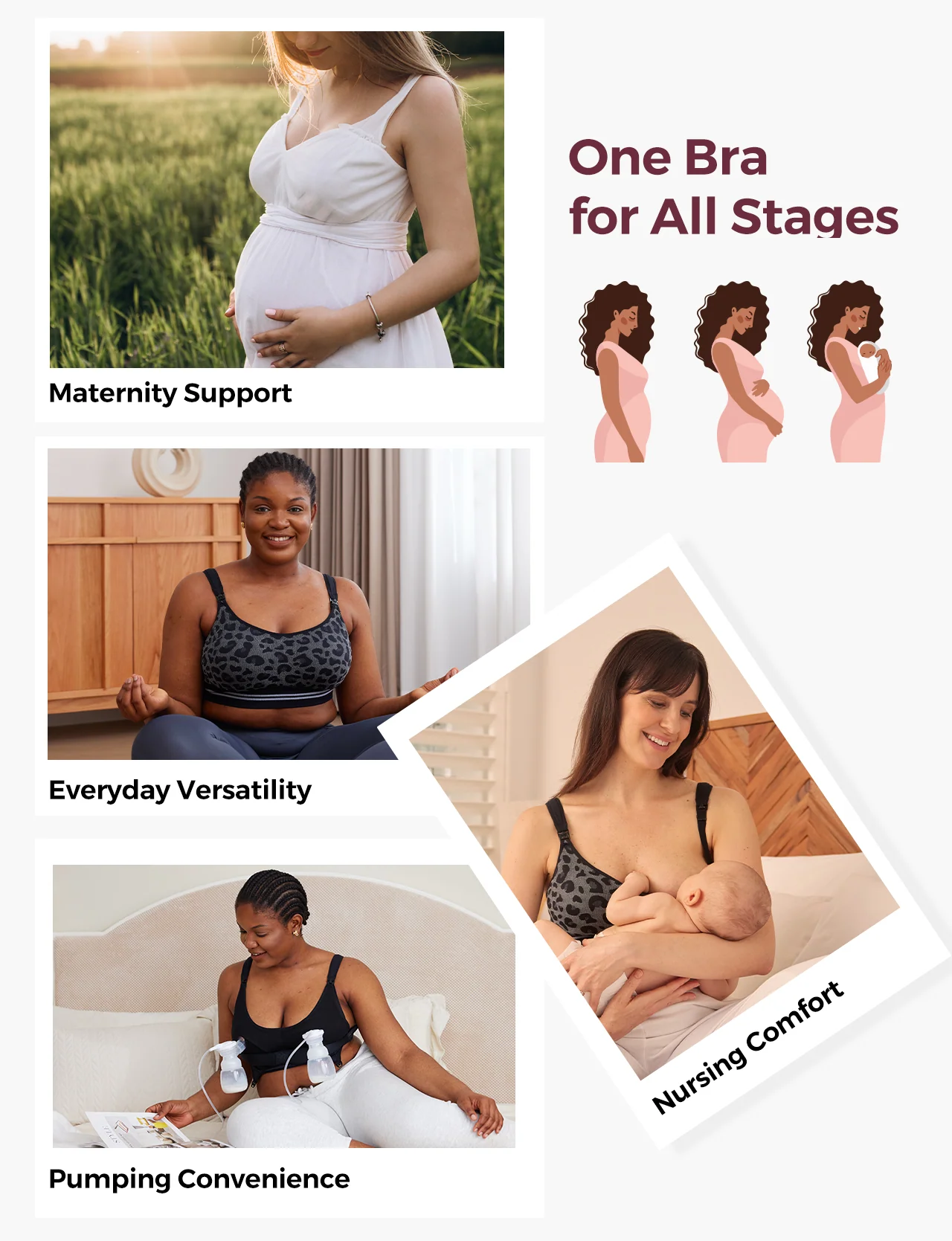 DEX - 4-in-1 Hands Free Seamless Stretch Fabric Pumping Bra - Image 6