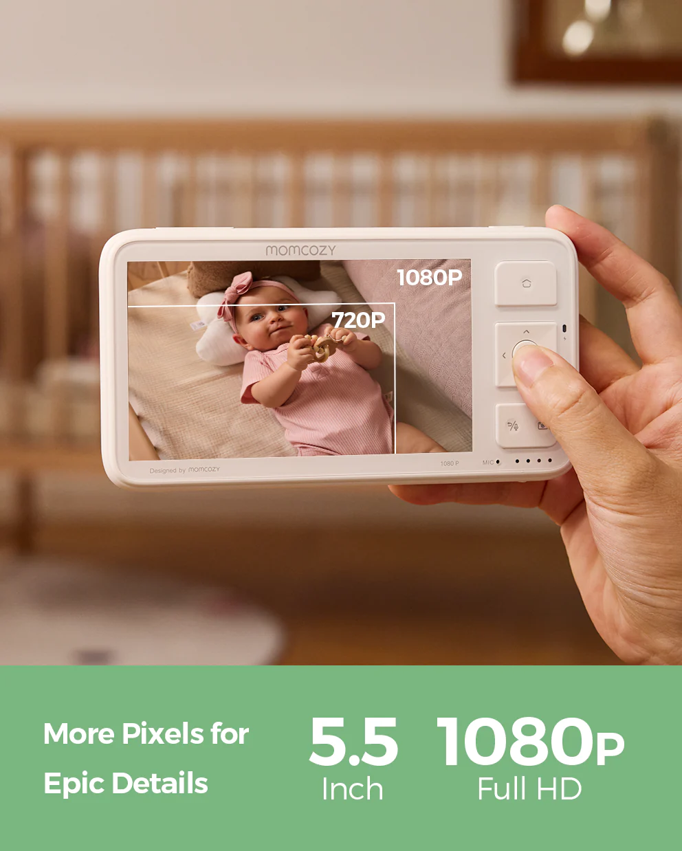 Momcozy 5.5-inch Full HD Video Baby Monitor - BM03 - Image 4