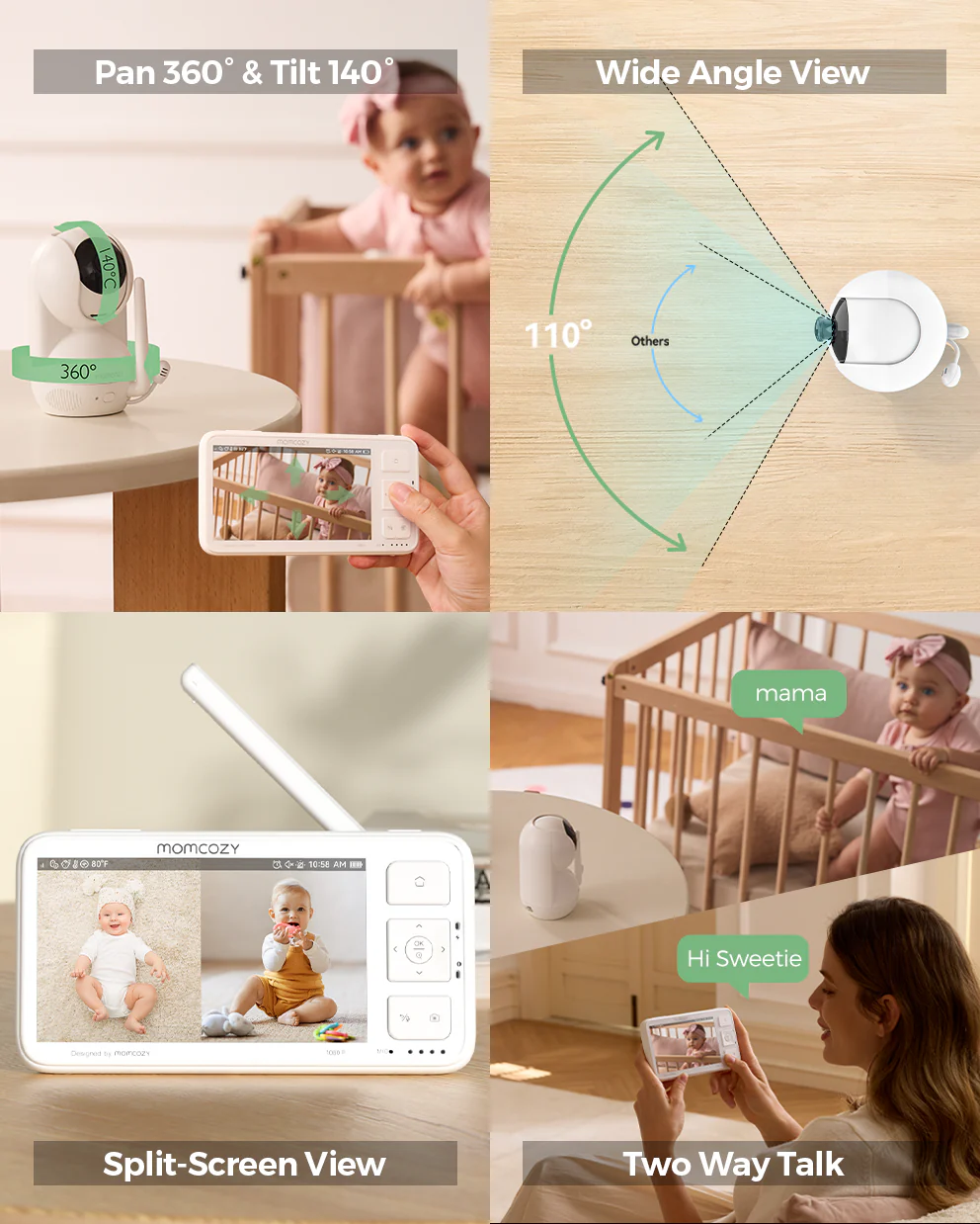Momcozy 5.5-inch Full HD Video Baby Monitor - BM03 - Image 5