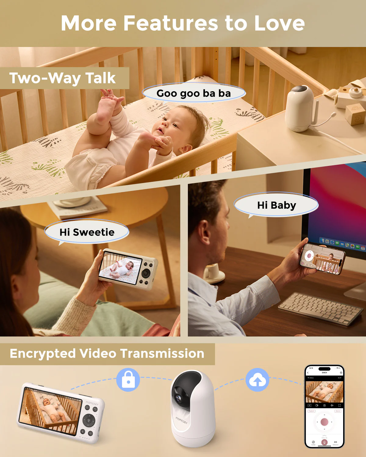 1080p Full HD Camera for Video Baby Monitor BM04 - Image 10