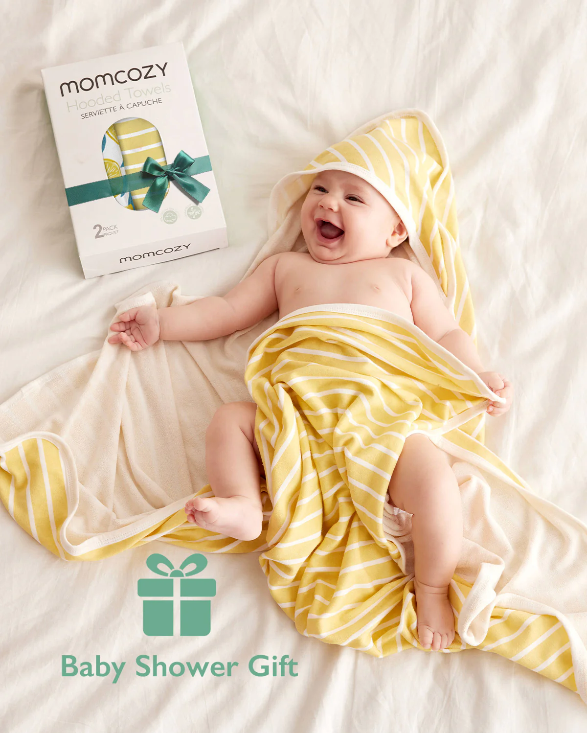 Baby Hooded Towel for Newborn Shower -  2-Pack - Image 7