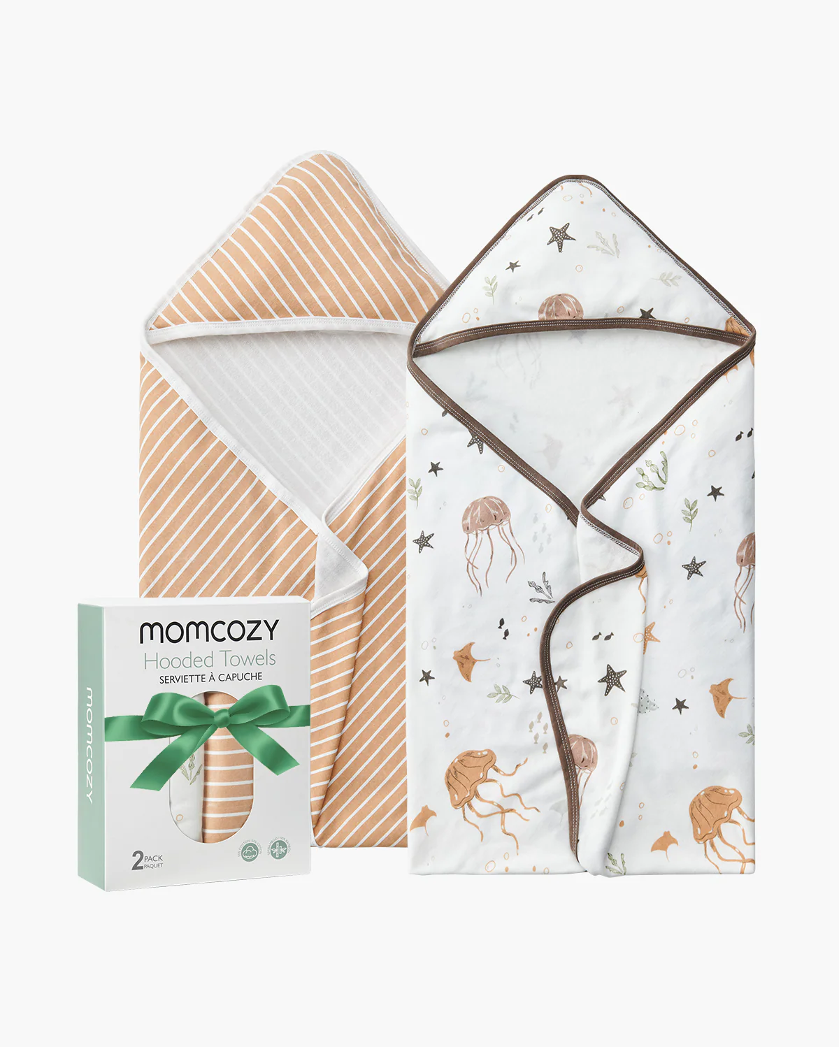 Baby Hooded Towel for Newborn Shower -  2-Pack - Image 4