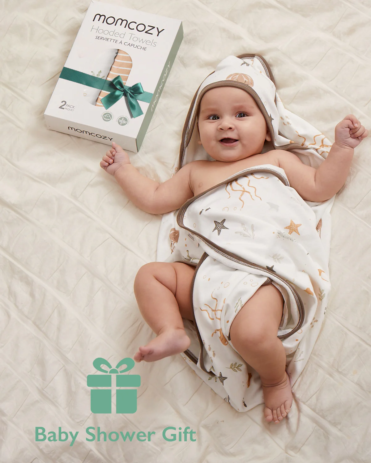 Baby Hooded Towel for Newborn Shower -  2-Pack - Image 18