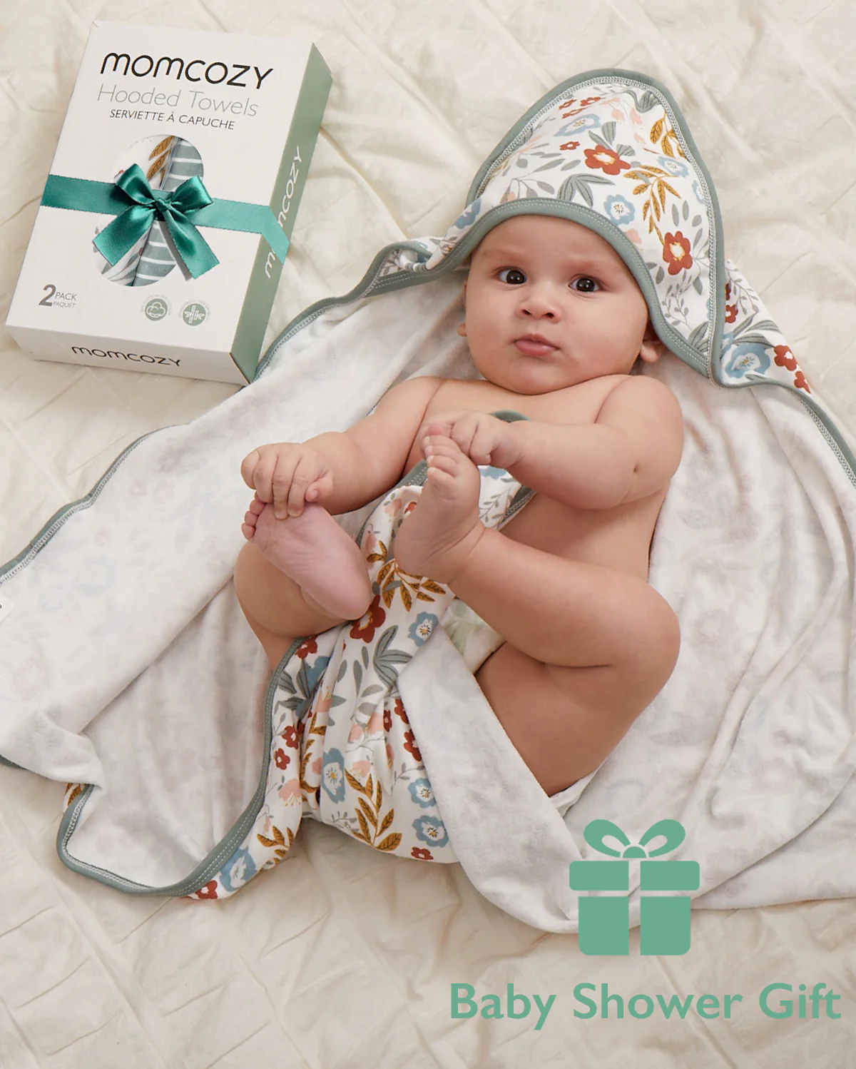 Baby Hooded Towel for Newborn Shower -  2-Pack - Image 27