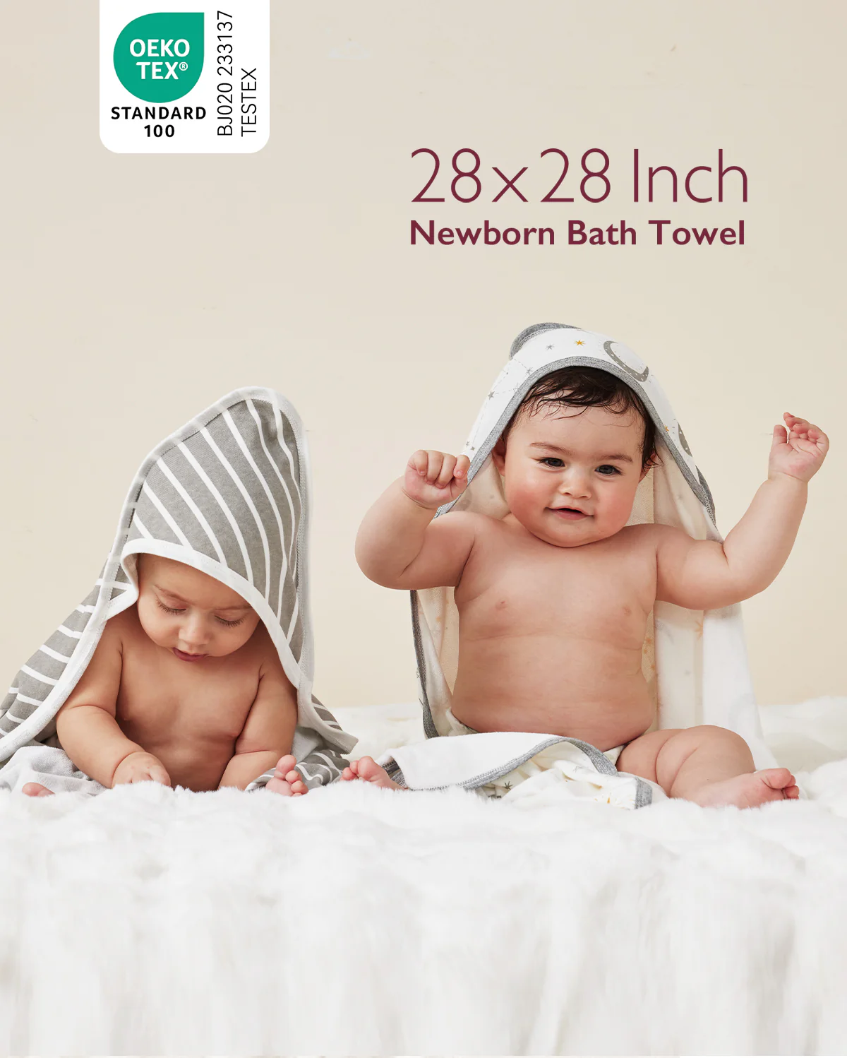 Momcozy Baby Hooded Towel - Starry Sky, 2-Pack - Image 6