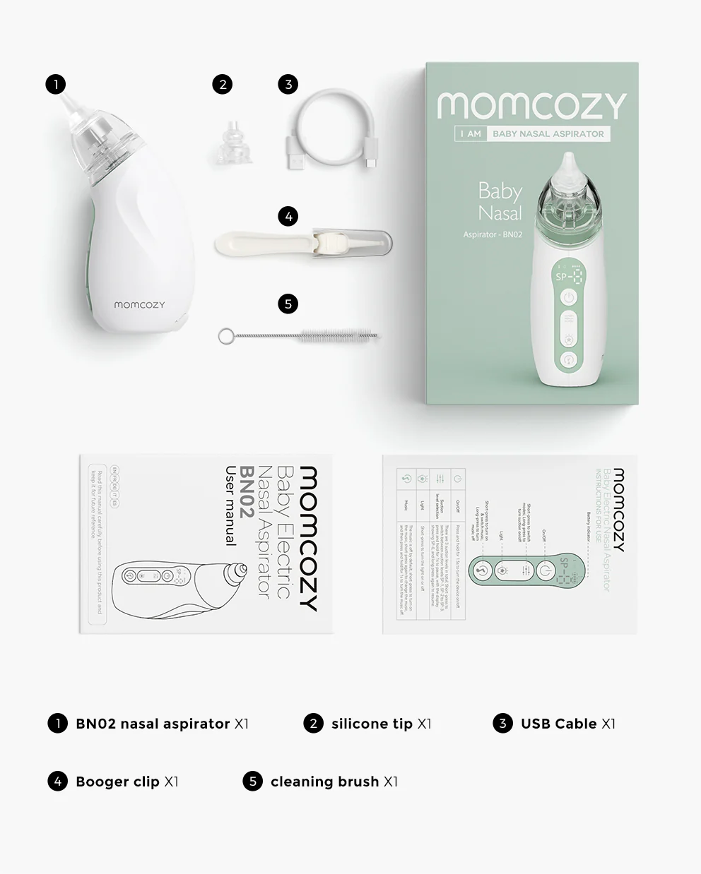 Momcozy Baby Nasal Aspirator- Long Battery Life - Image 8