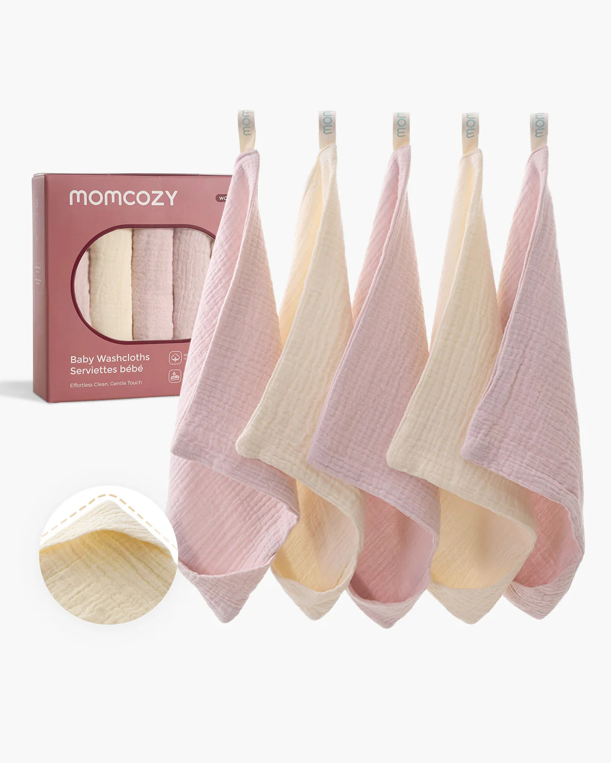 Momcozy Baby Washcloths – Soft 4-Layer Cotton, Gentle for Newborns - Image 17